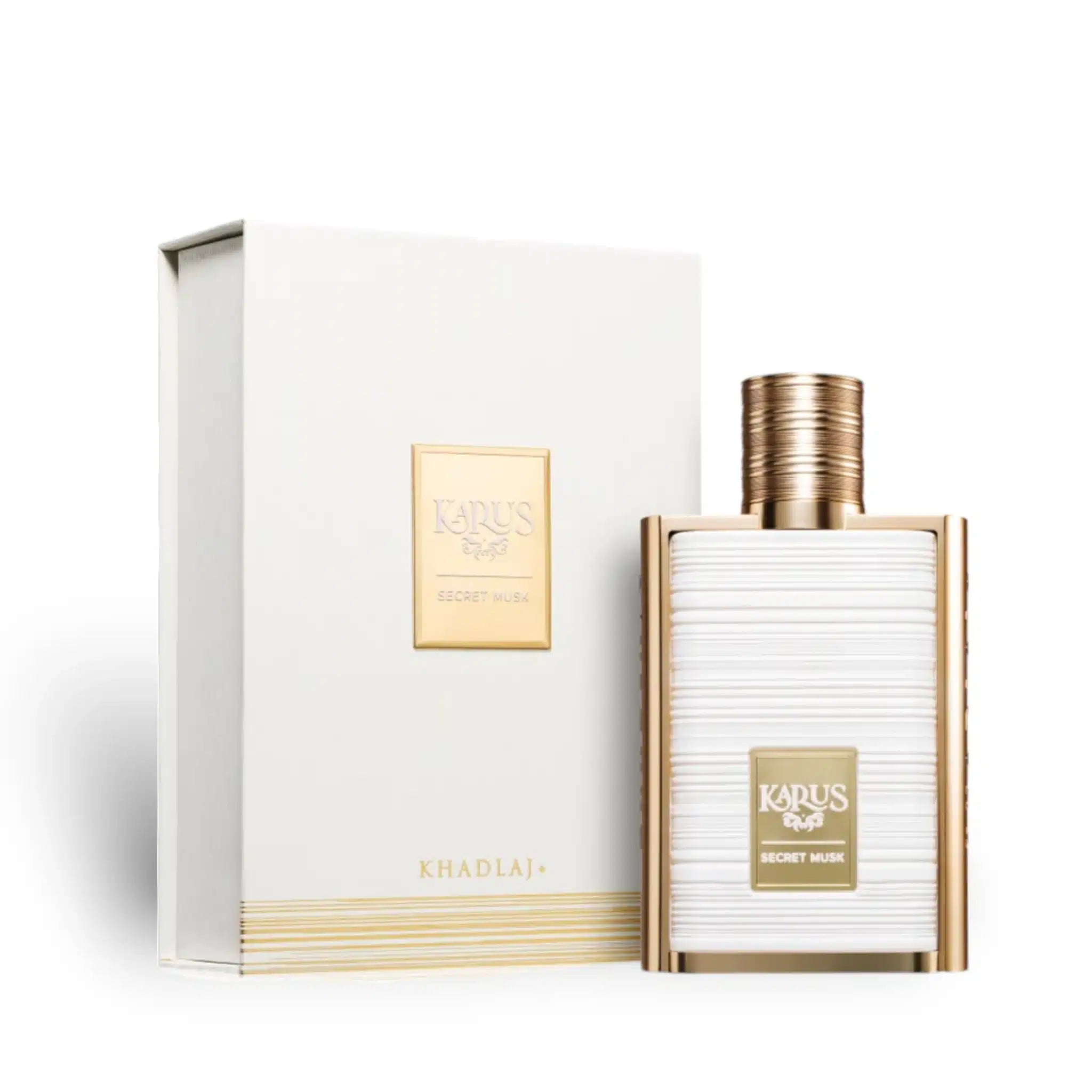 Karus Secret Musk 100ml Eau de Parfum by Khadlaj bottle and box