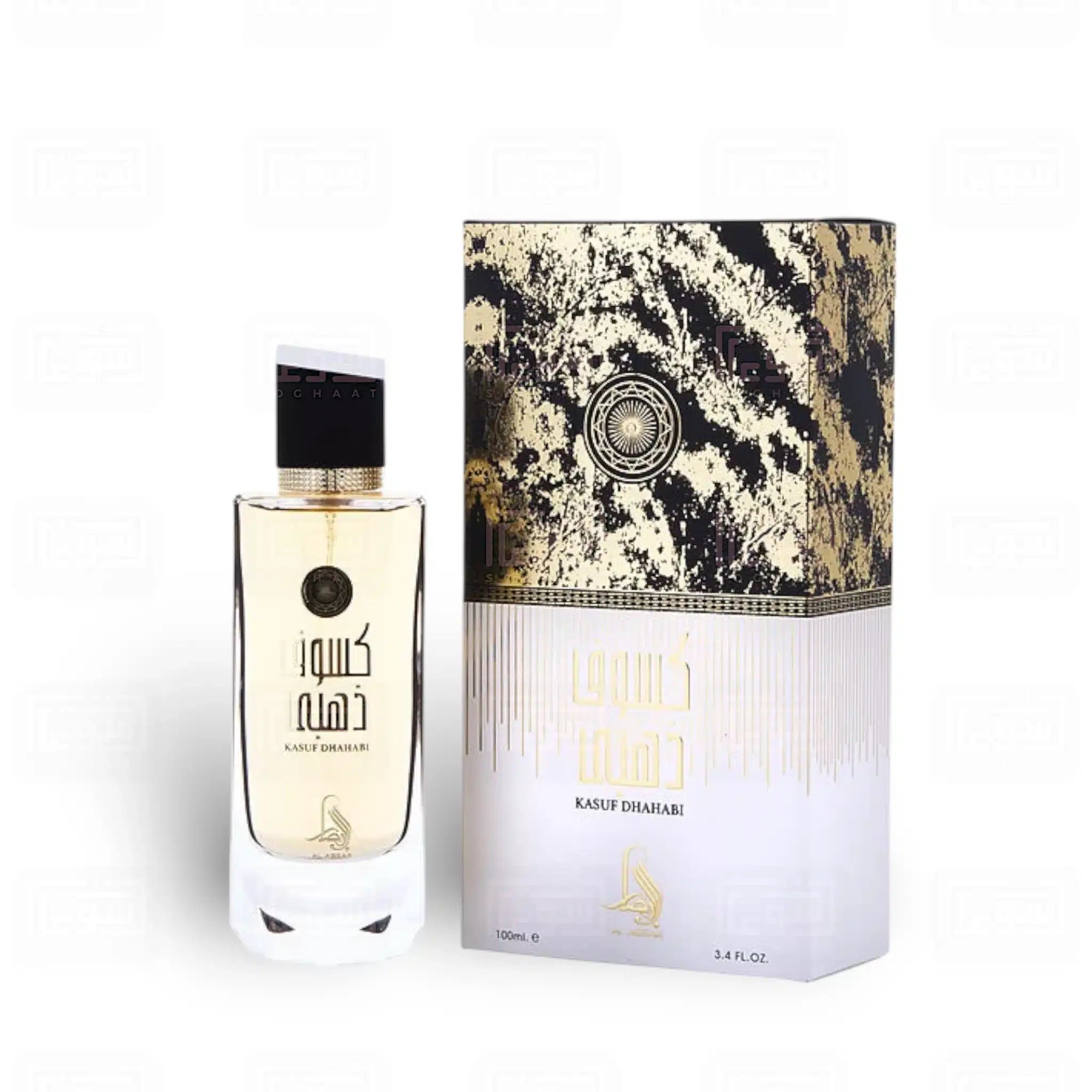 Kasuf Dhahabi 100ml Eau de Parfum by Al Absar bottle and box