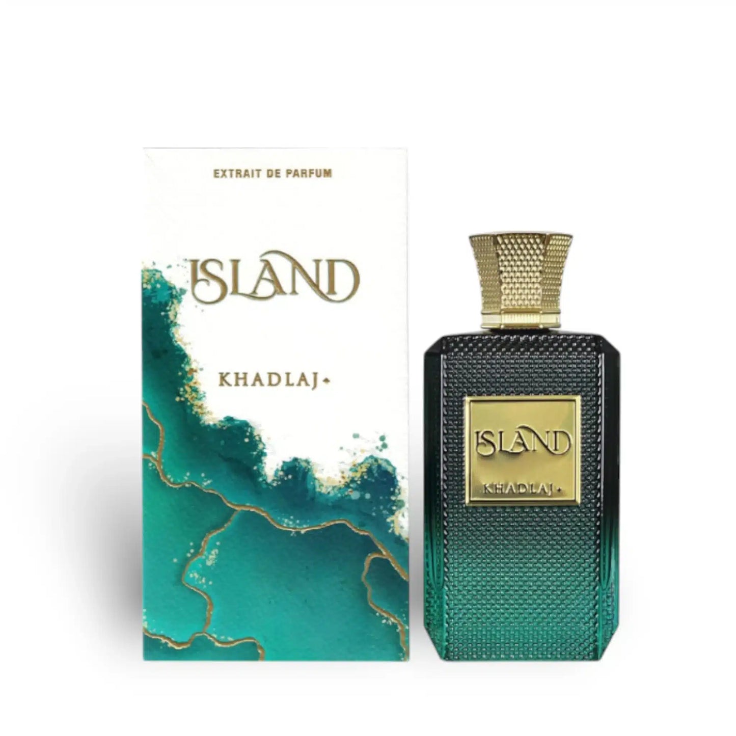 Khadlaj Island 100ml Extrait de Parfum by Khadlaj bottle and box