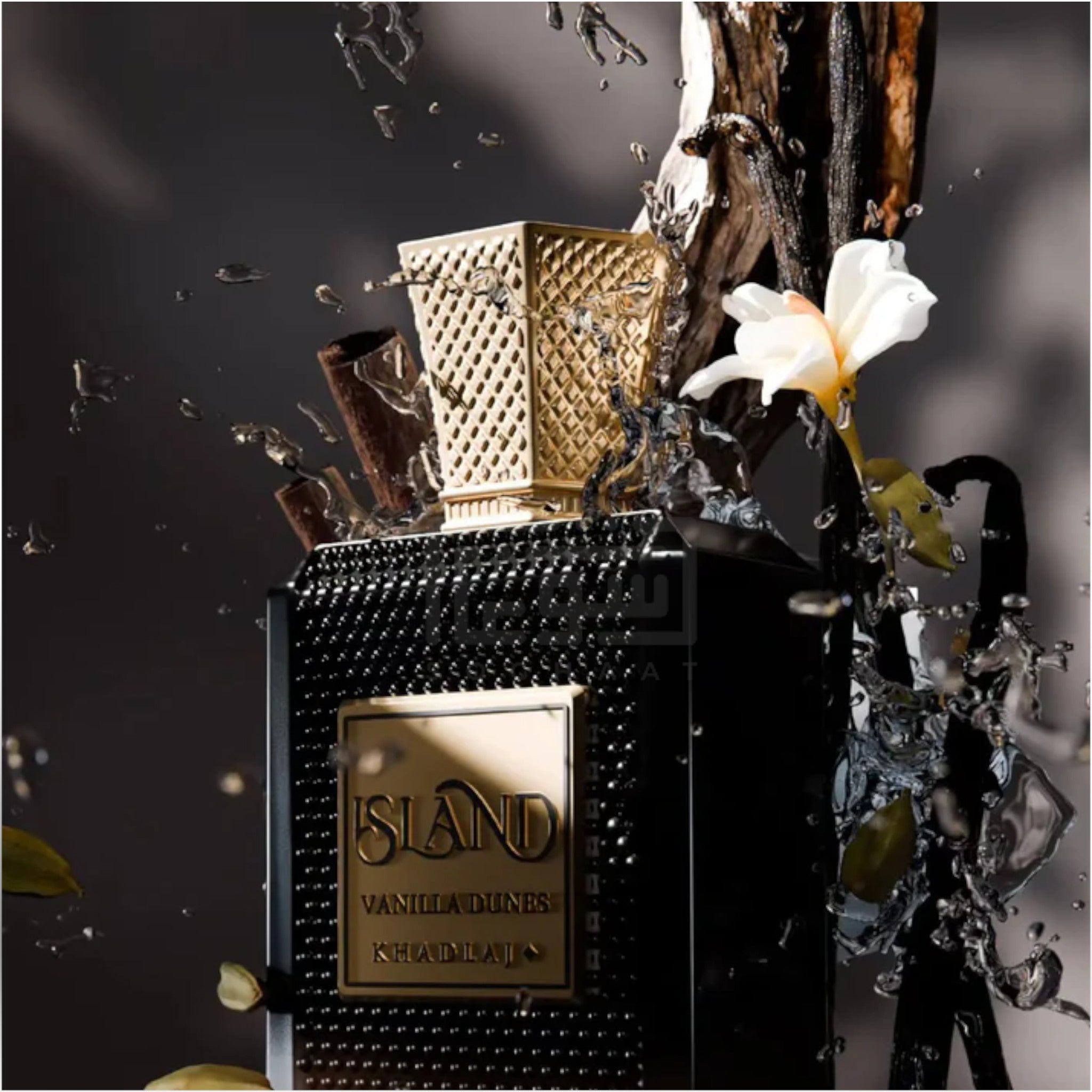 Khadlaj Island Vanilla Dunes 100ml Extrait de Parfum by Khadlaj perfume bottle close up