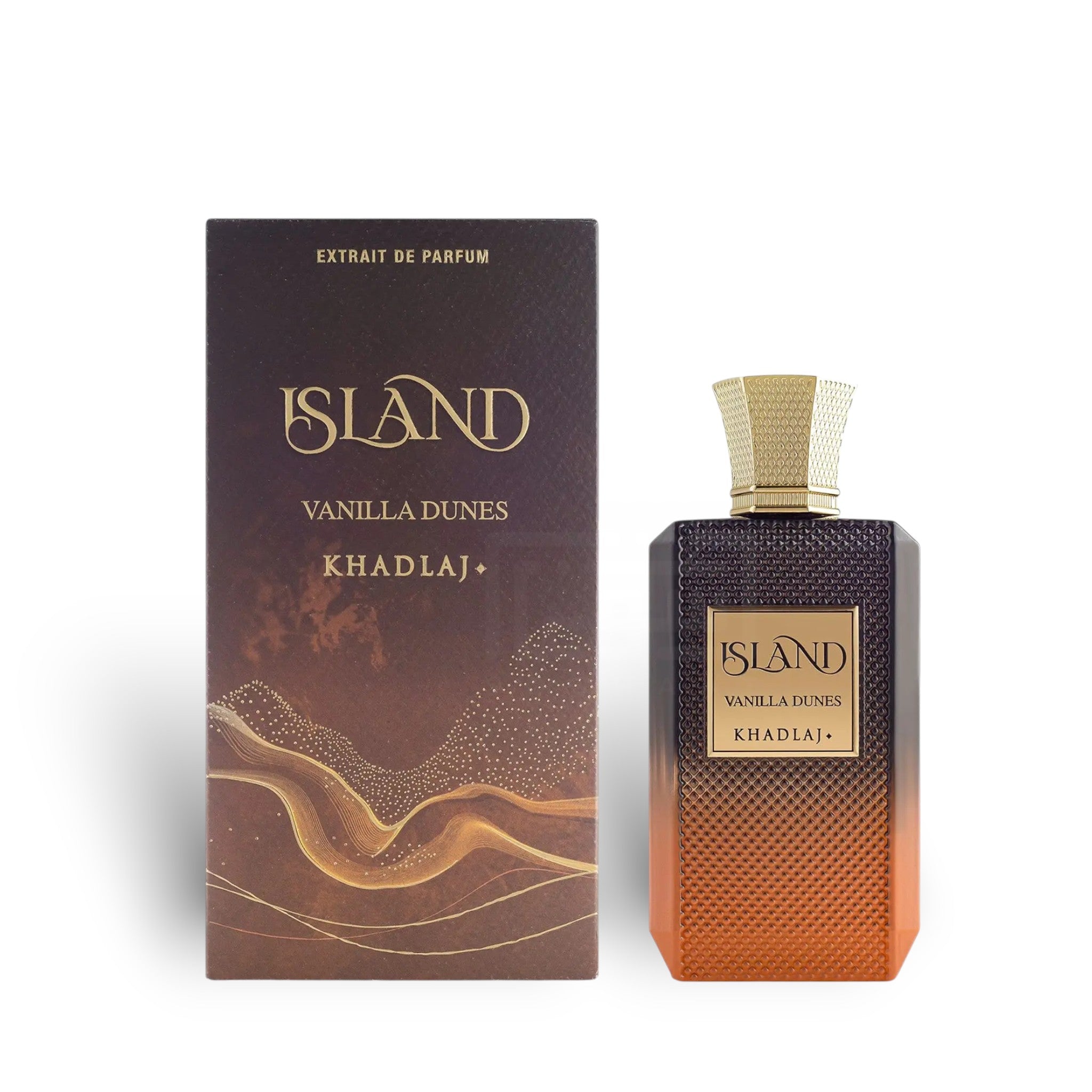 Khadlaj Island Vanilla Dunes 100ml Extrait de Parfum by Khadlaj bottle and box