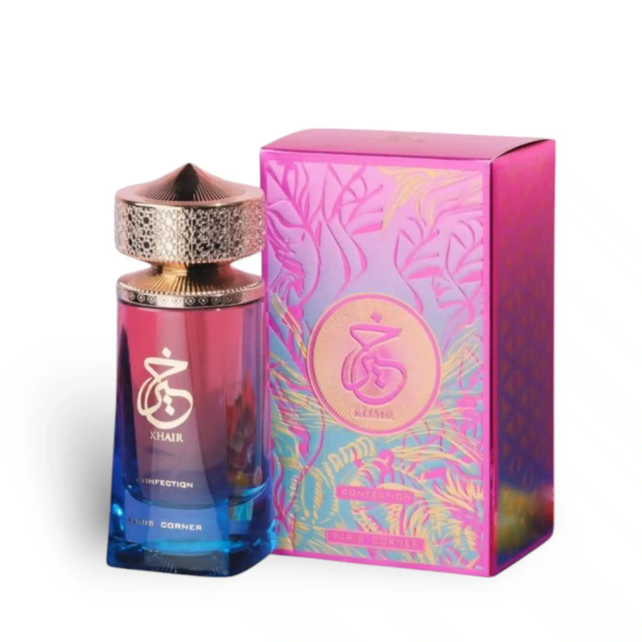 Khair Confection 100ml Eau de Parfum by Paris Corner bottle and box