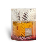 Khamrah Dukhan 100ml Eau de Parfum by Lattafa perfume bottle close up