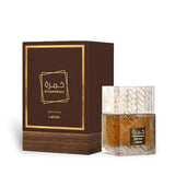Khamrah Qahwa 100ml Eau de Parfum by Lattafa bottle and box