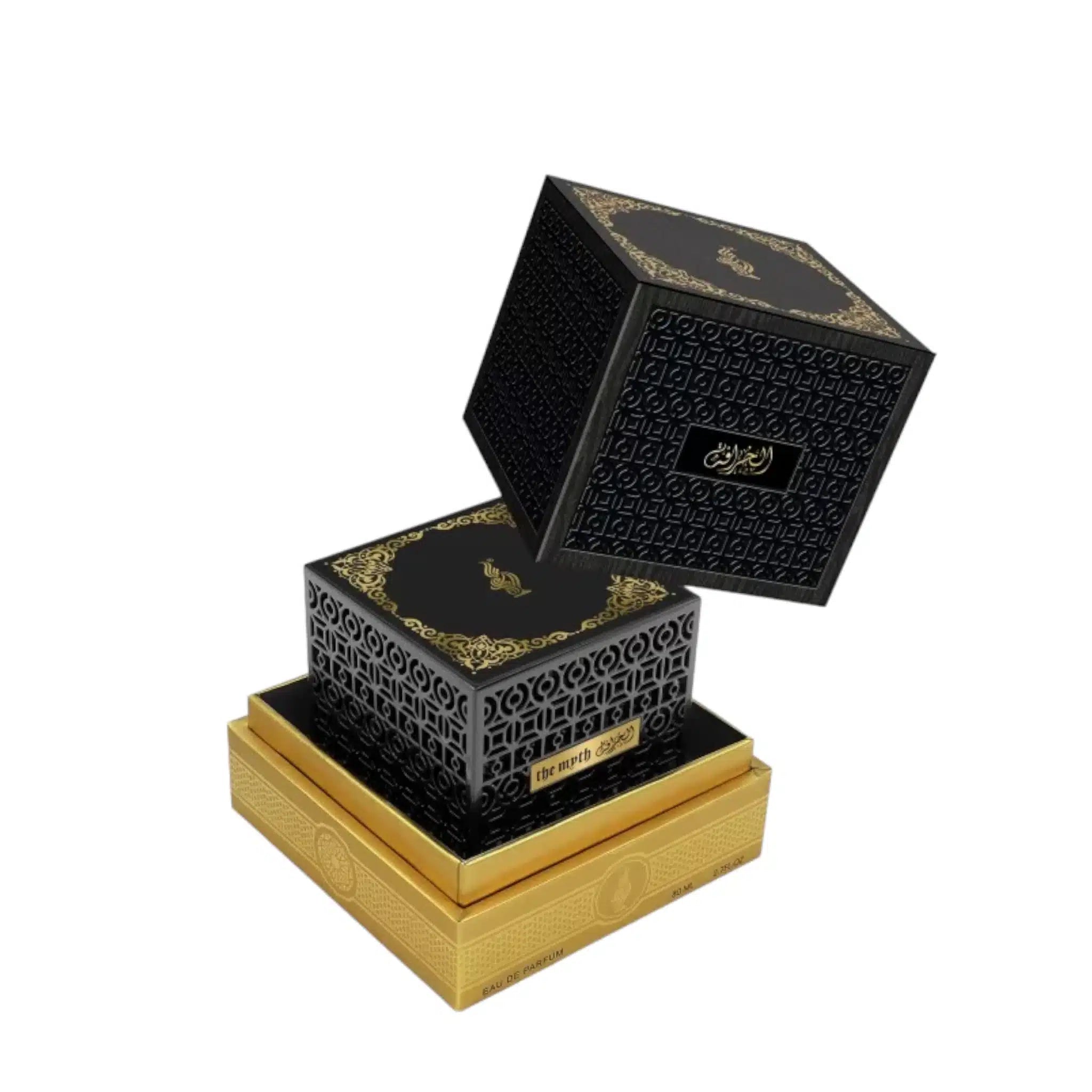 Kharafath The Myth 80ml Eau de Parfum by Fragrance World bottle and box