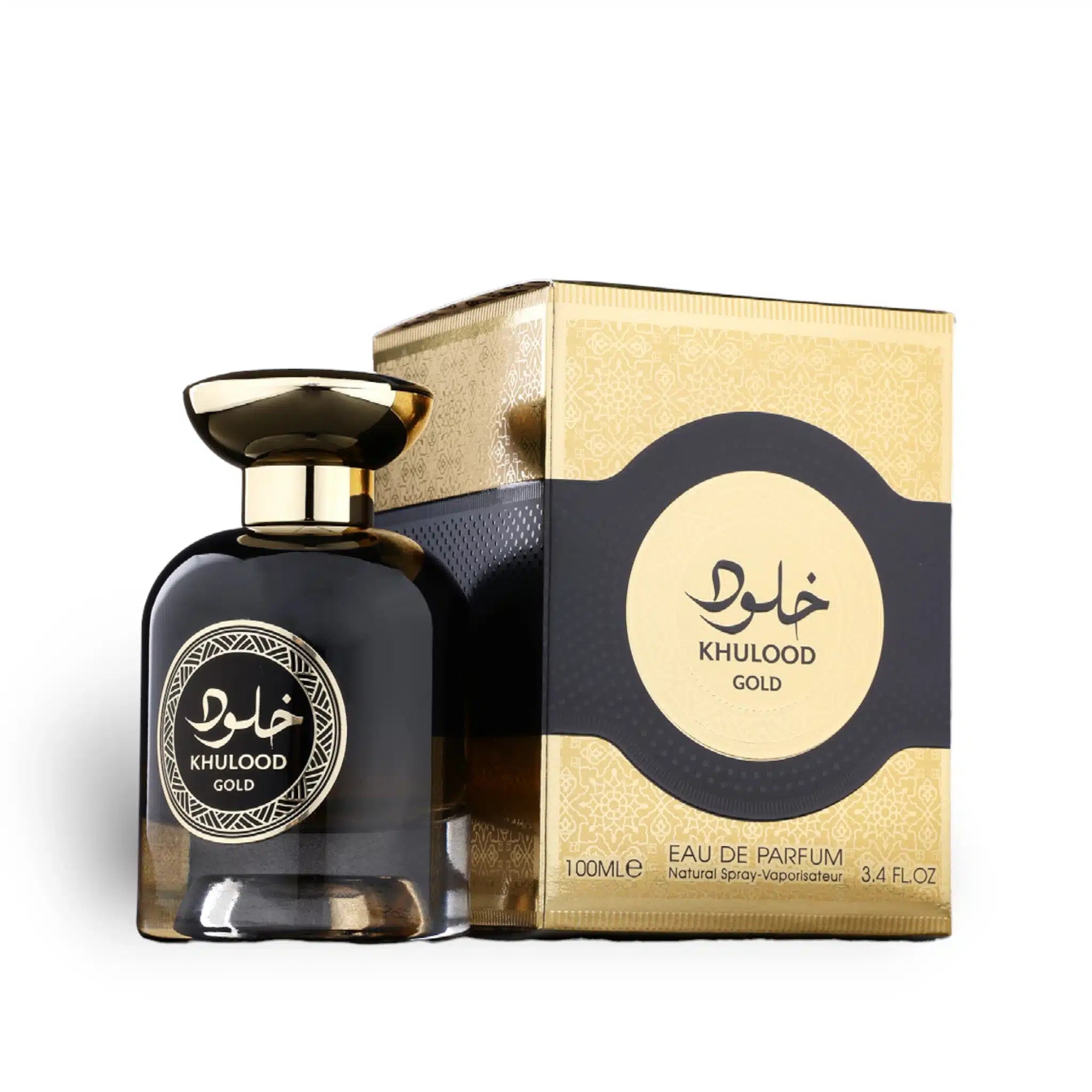 Khulood Gold 100ml Eau de Parfum by Athoor Al Alam bottle and box