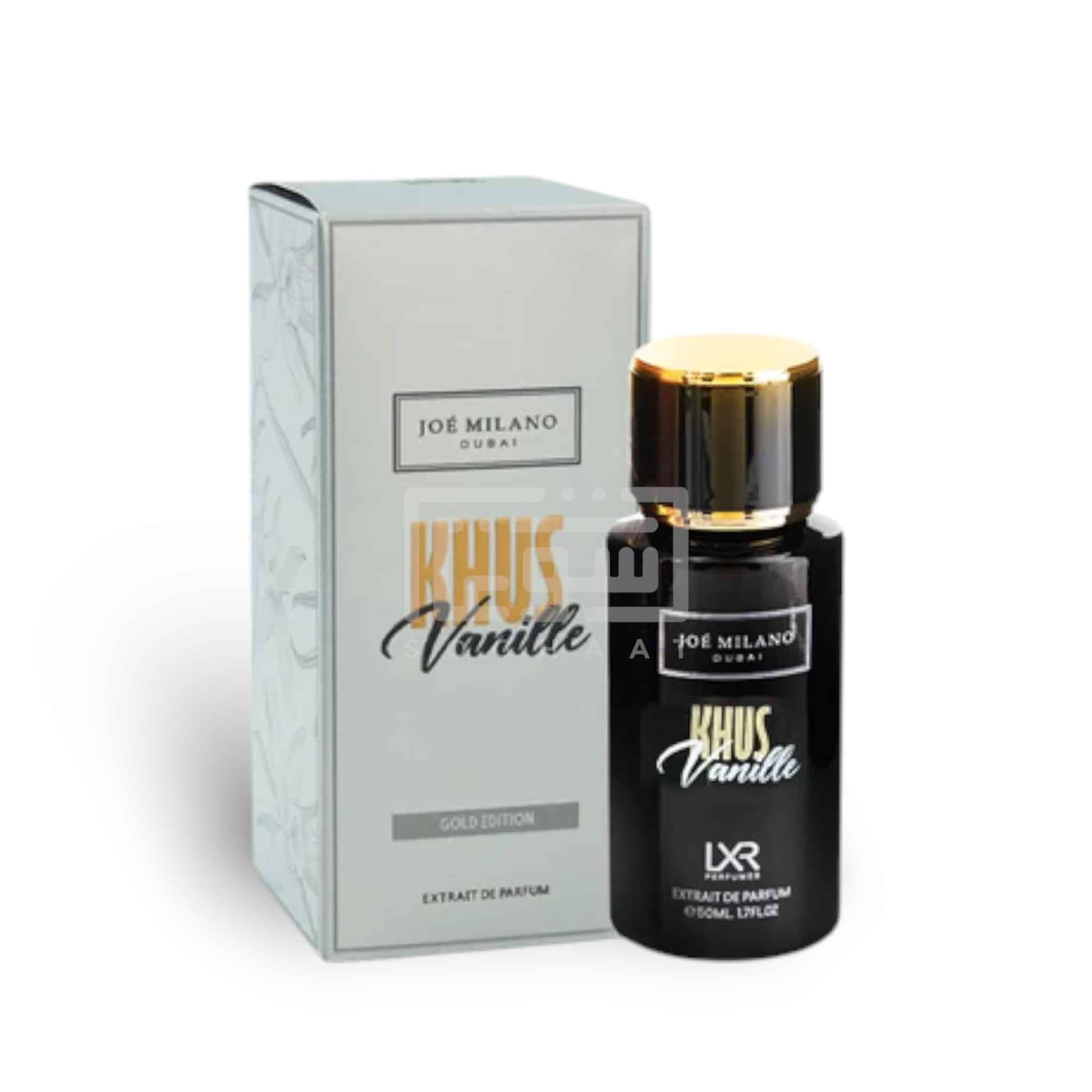 Khus Vanilla Gold Edition 50ml Eau de Parfum by LXR bottle and box