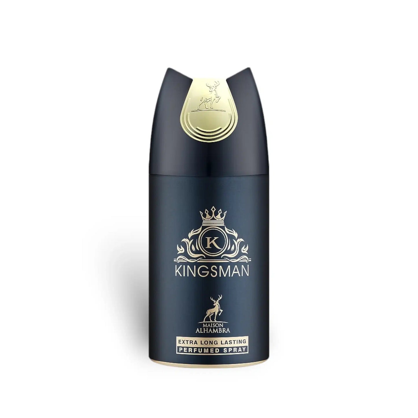 Kingsman Perfumed 250ml Body Spray by Maison Alhambra body spray can and packaging