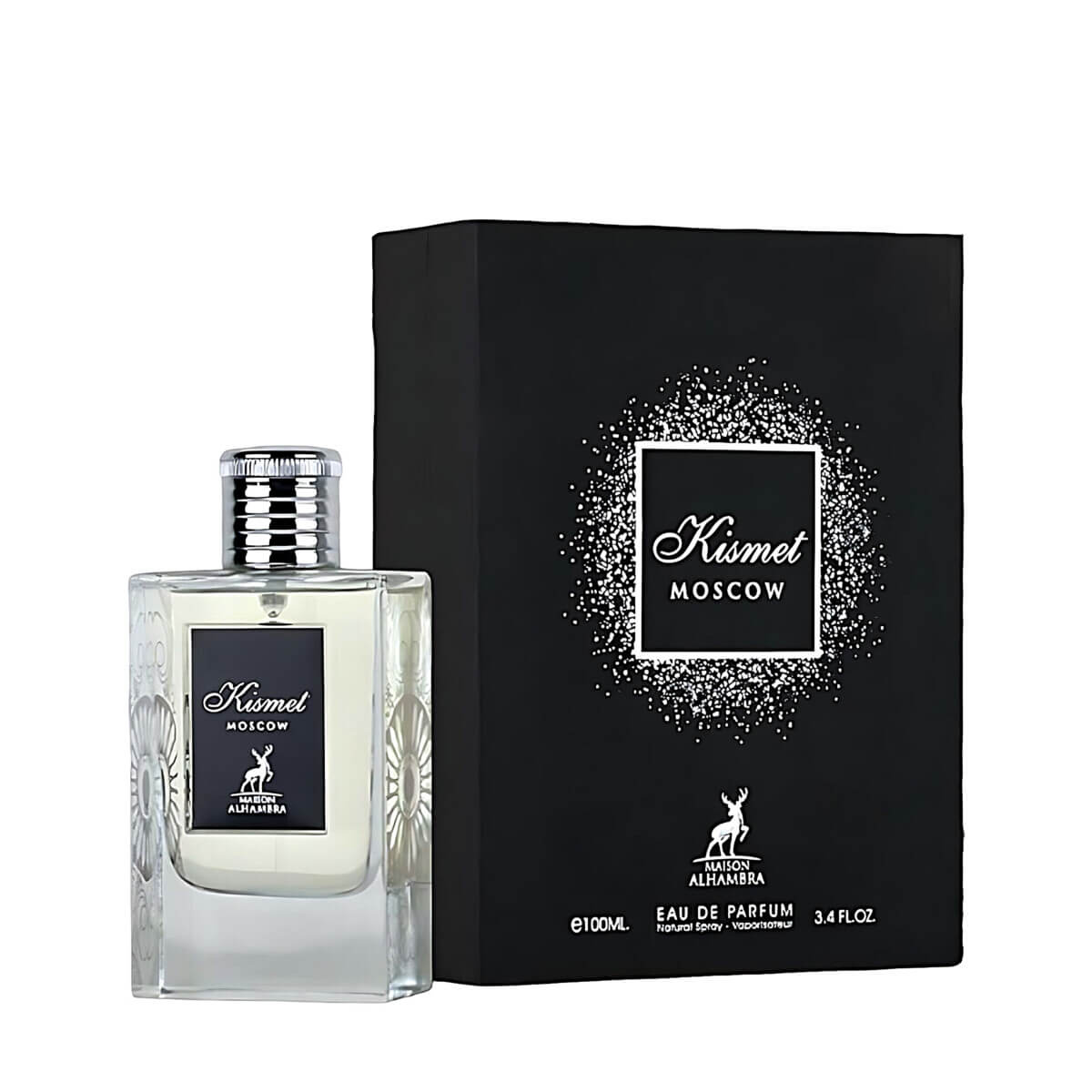 Kismet Moscow 100ml Eau de Parfum by Maison Alhambra bottle and box