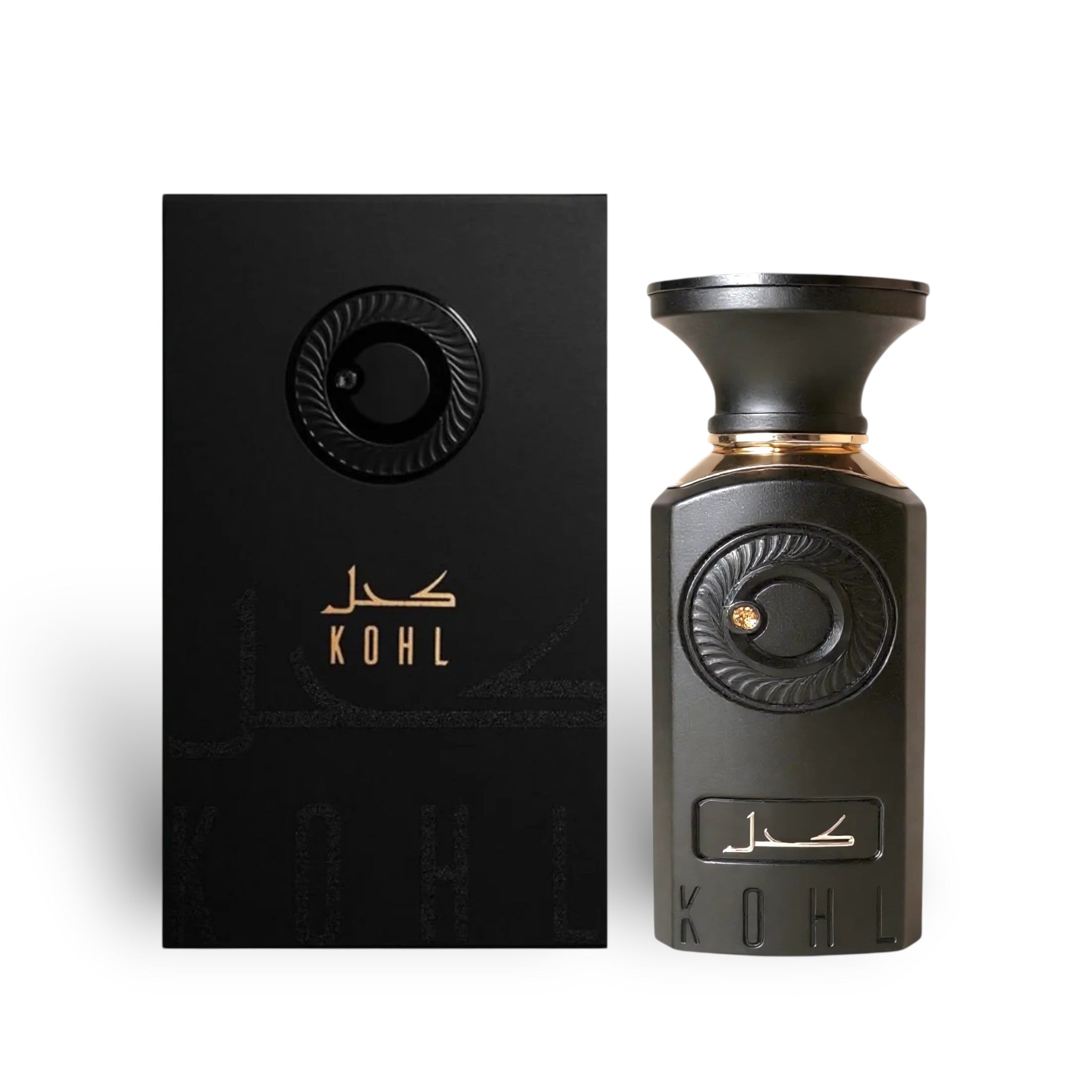 Kohl 100ml Eau de Parfum by Fragrance World perfume bottle close up