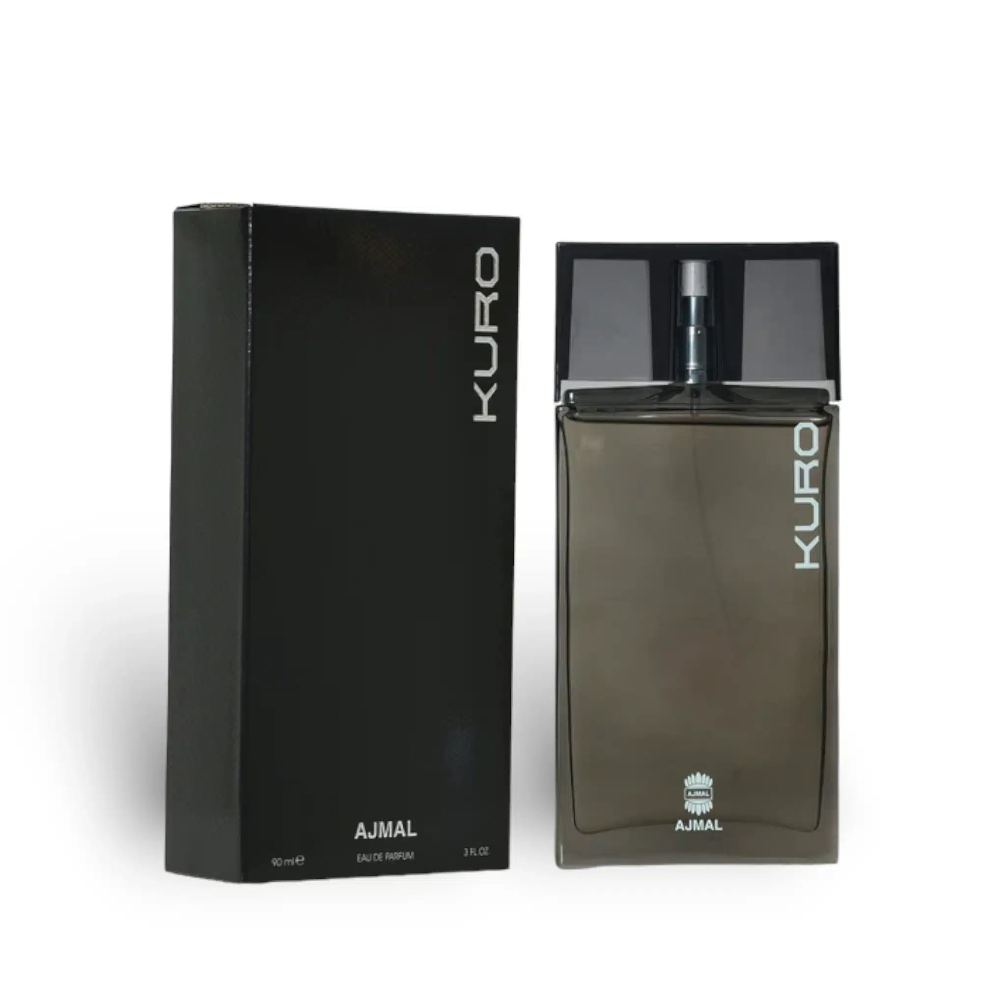 Kuro 90ml Eau de Parfum by Ajmal bottle and box