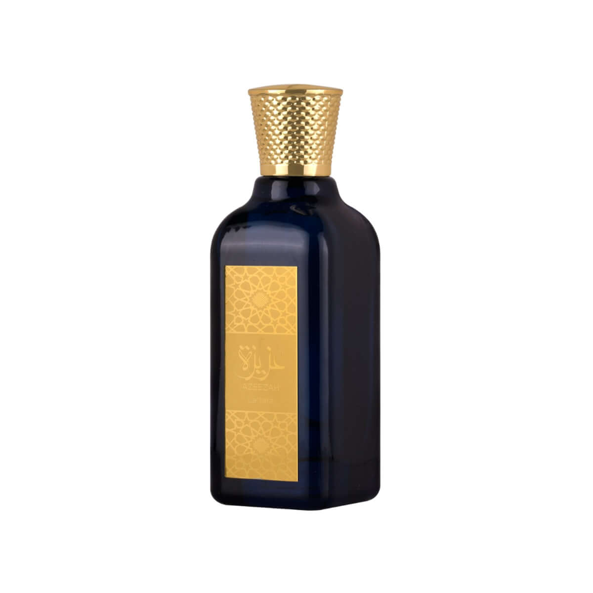Azeezah Eau de Parfum by Lattafa fragrance packaging with almond, coffee, jasmine, vanilla and praline notes.