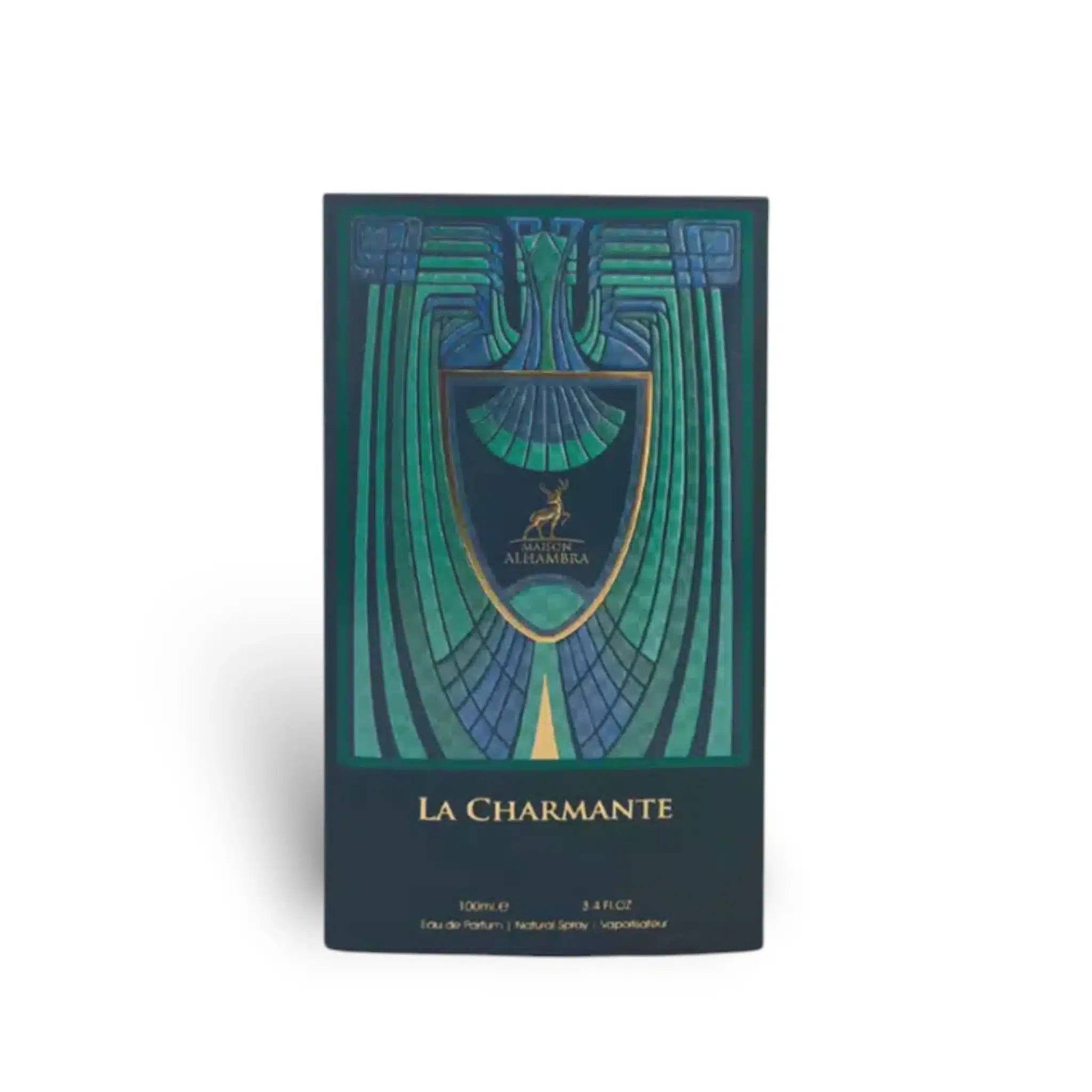 La Charmante 100ml Eau de Parfum by Maison Alhambra fragrance packaging front view