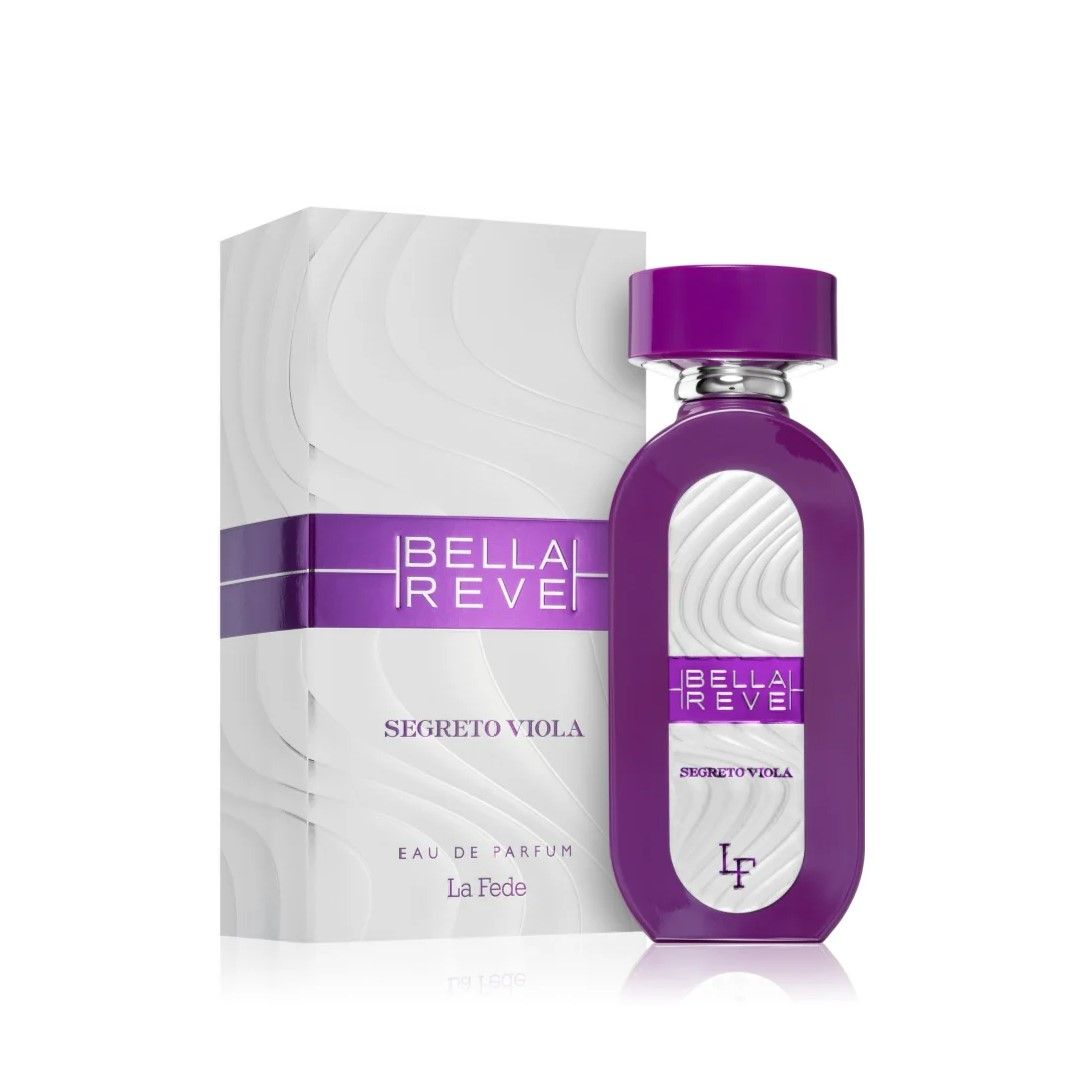 Bella Reve Segreto Viola 100ml Eau de Parfum by Khadlaj bottle and box
