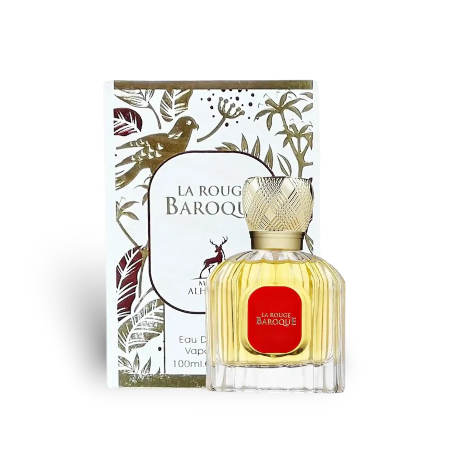 La Rouge Baroque 100ml Eau de Parfum by Maison Alhambra bottle and box