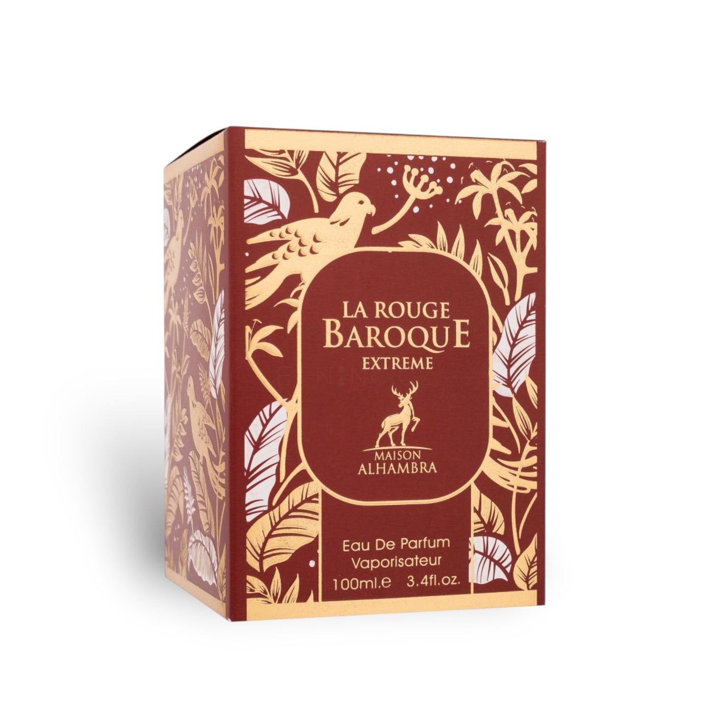 La Rouge Baroque Extreme 100ml Eau de Parfum by Maison Alhambra perfume bottle close up