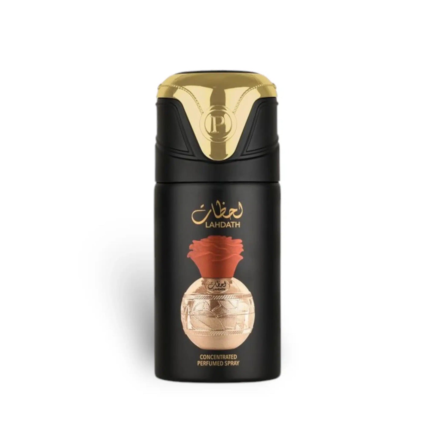 Lahdath Perfumed 250ml Body Spray by Lattafa Pride body spray can and packaging