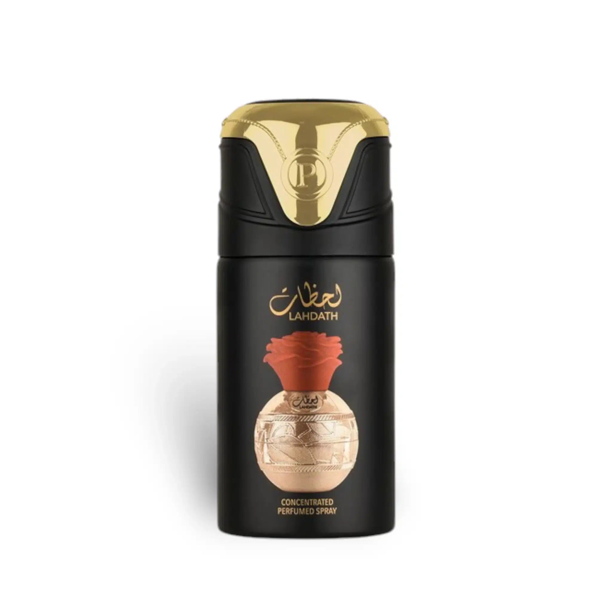 Lahdath Perfumed 250ml Body Spray by Lattafa Pride body spray can and packaging
