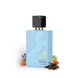 Lail Maleki Morrocan Blue 100ml Eau de Parfum by Lattafa fragrance packaging front view