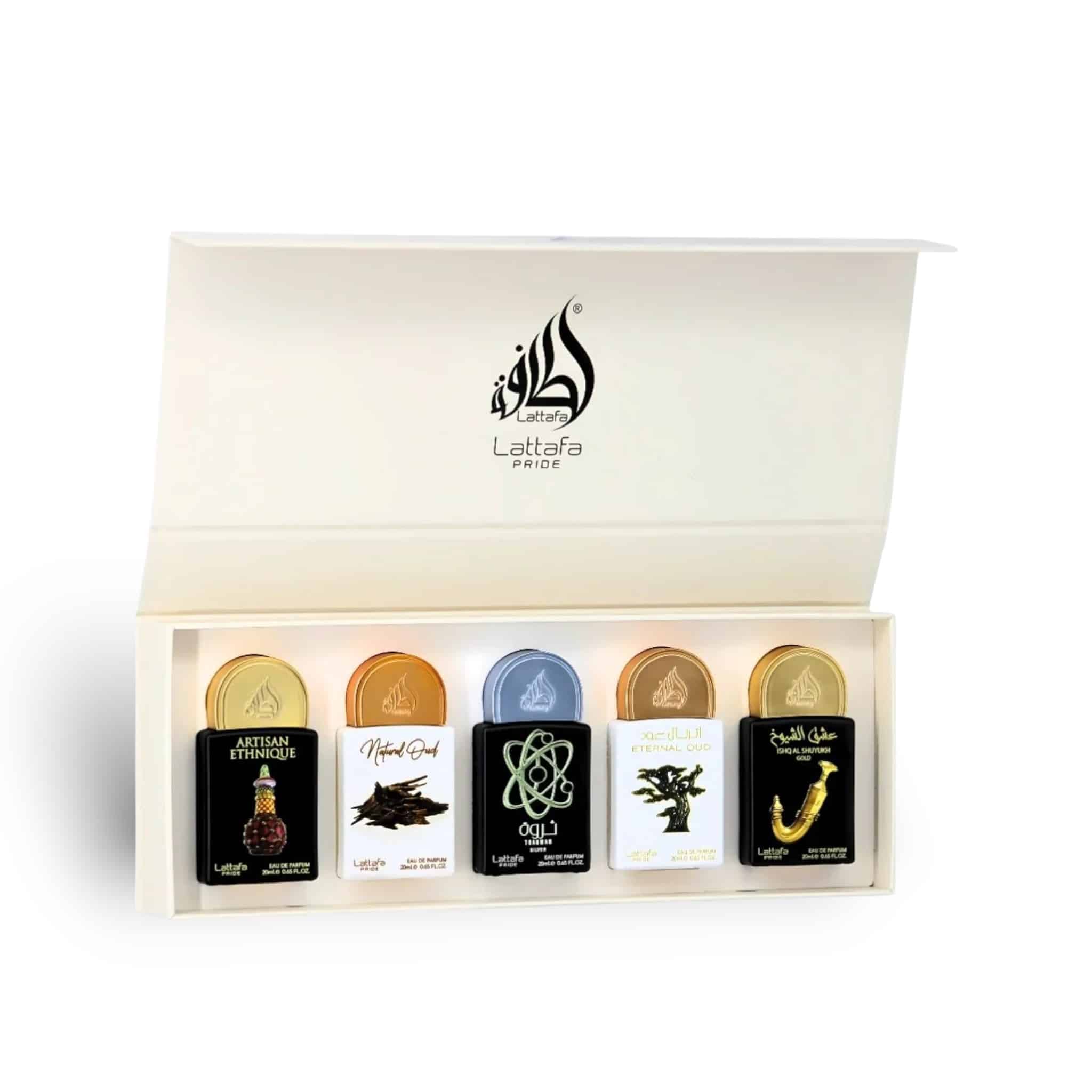 Lattafa Pride Collection No.2 (5 x ( ) 20ml Gift Set by Lattafa Pride fragrance gift set