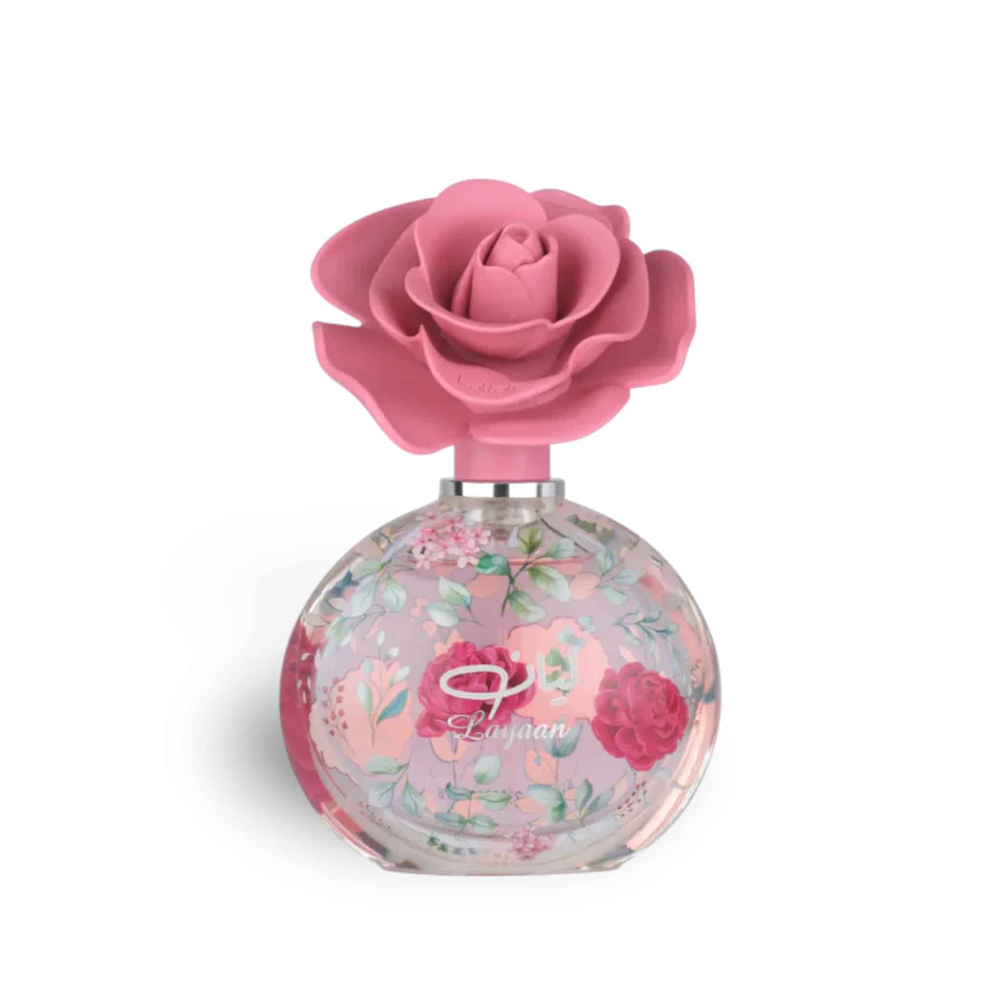 Layaan 100ml Eau de Parfum by Lattafa perfume bottle close up