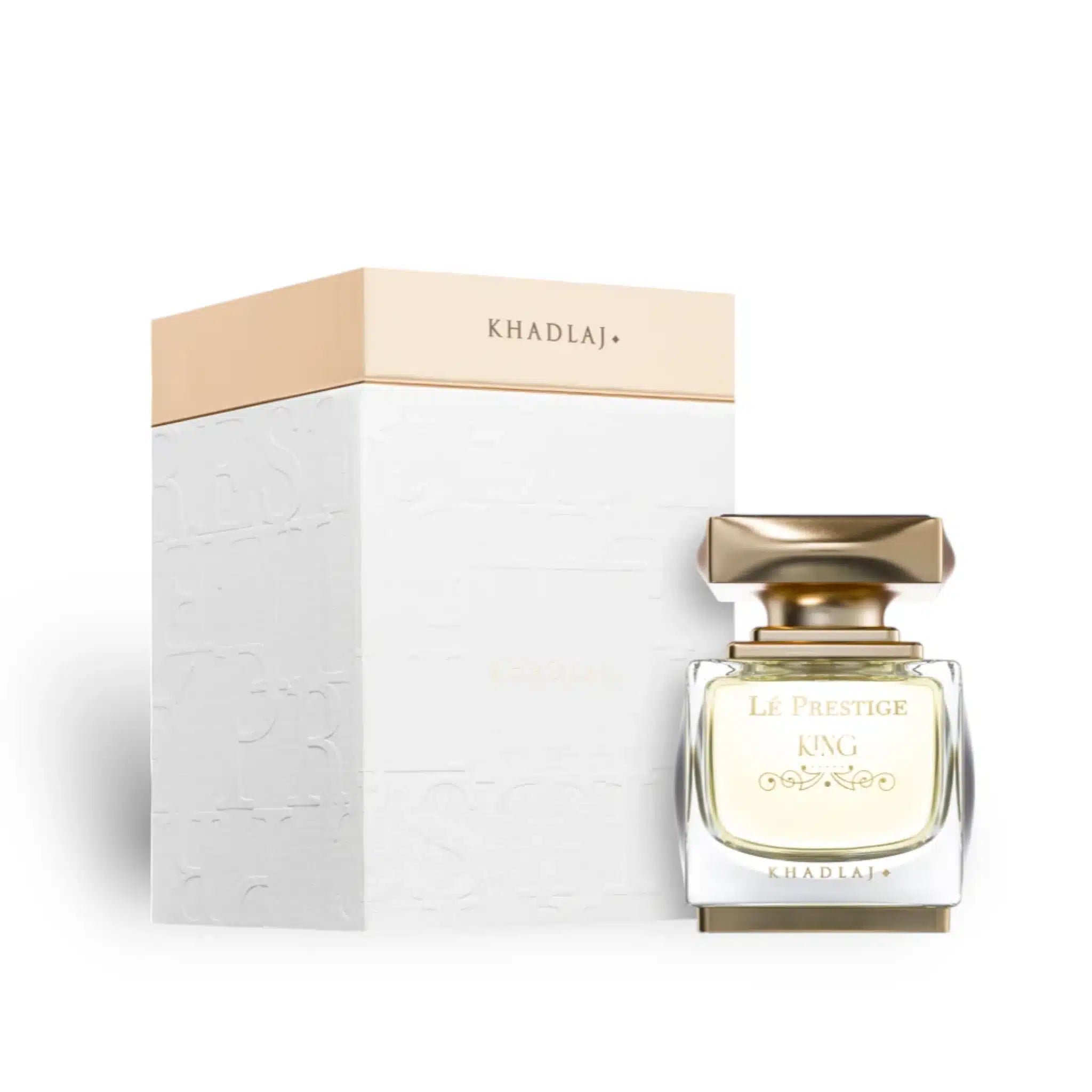 Le Prestige King 100ml Eau de Parfum by Khadlaj bottle and box