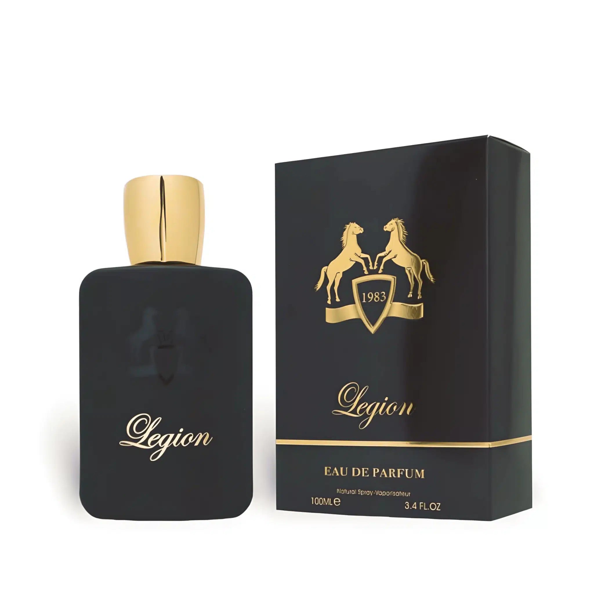 Legion 100ml Eau de Parfum by Fragrance World bottle and box