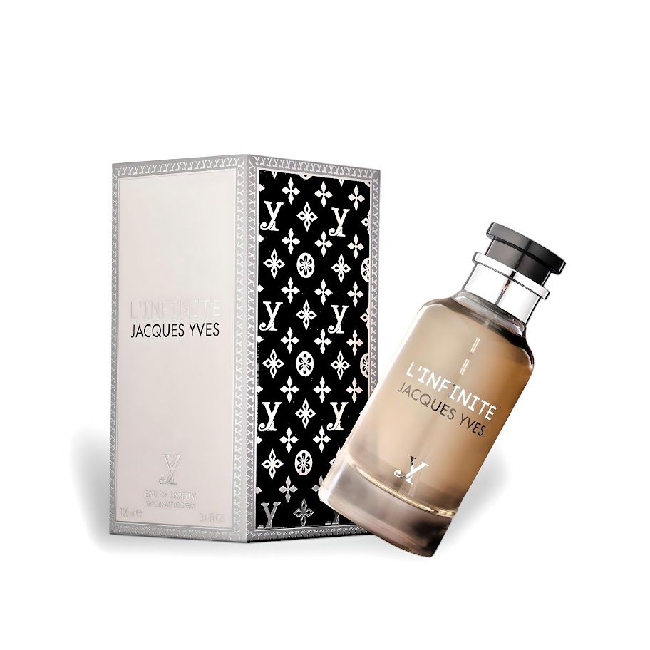 L'infinite Jacques Yves 100ml Eau de Parfum by Fragrance World bottle and box