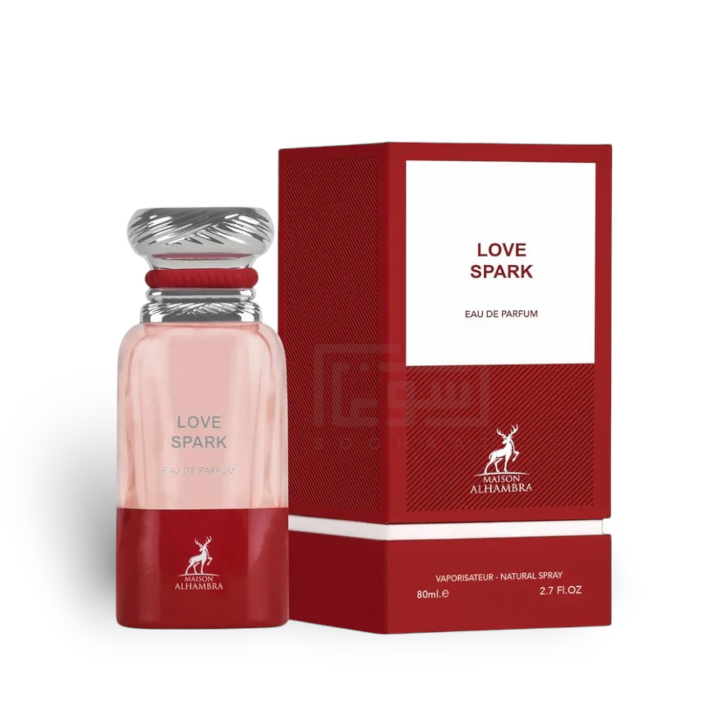 Love Spark 80ml Eau de Parfum by Maison Alhambra bottle and box