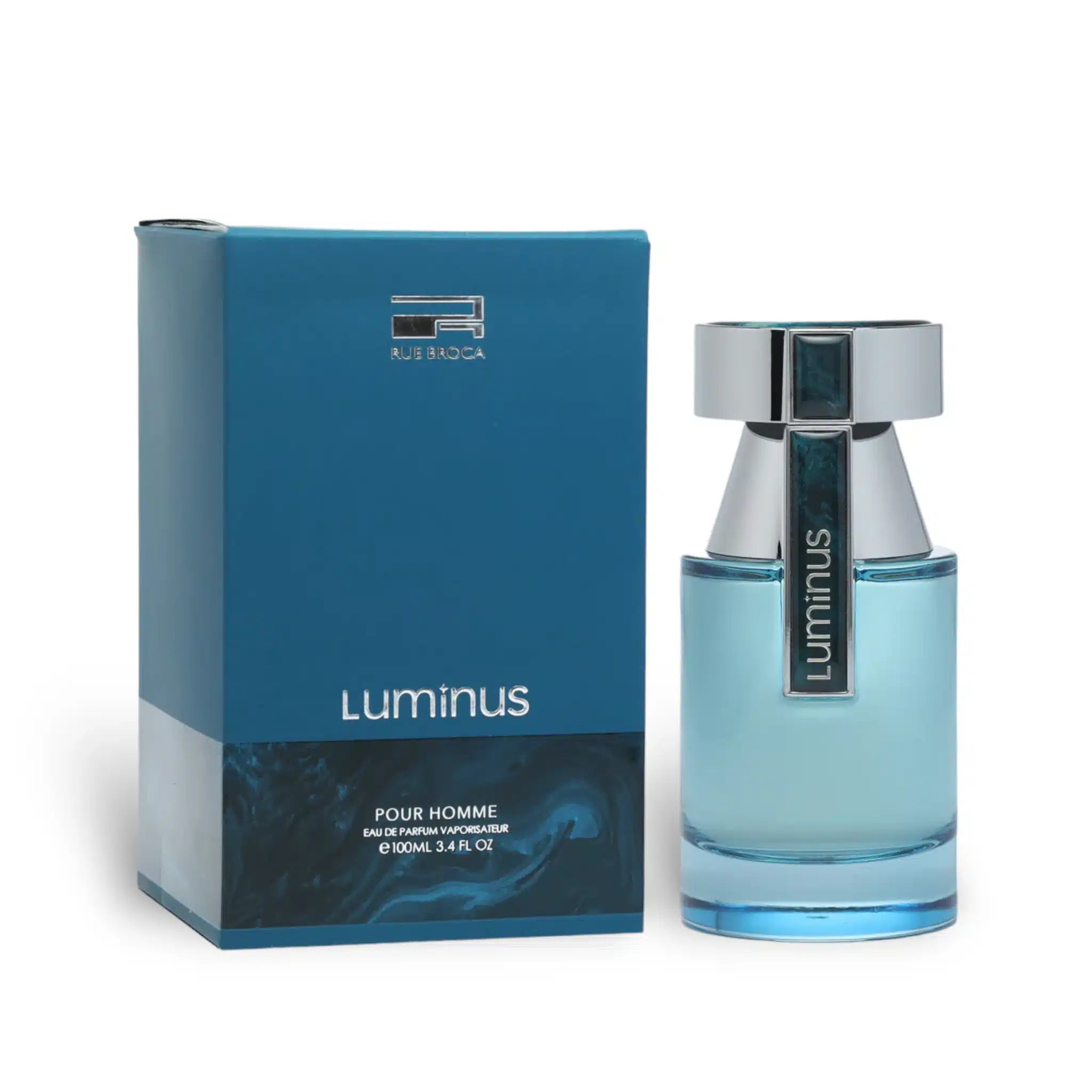 Luminous Pour Homme 100ml Eau de Parfum by Rue Broca bottle and box