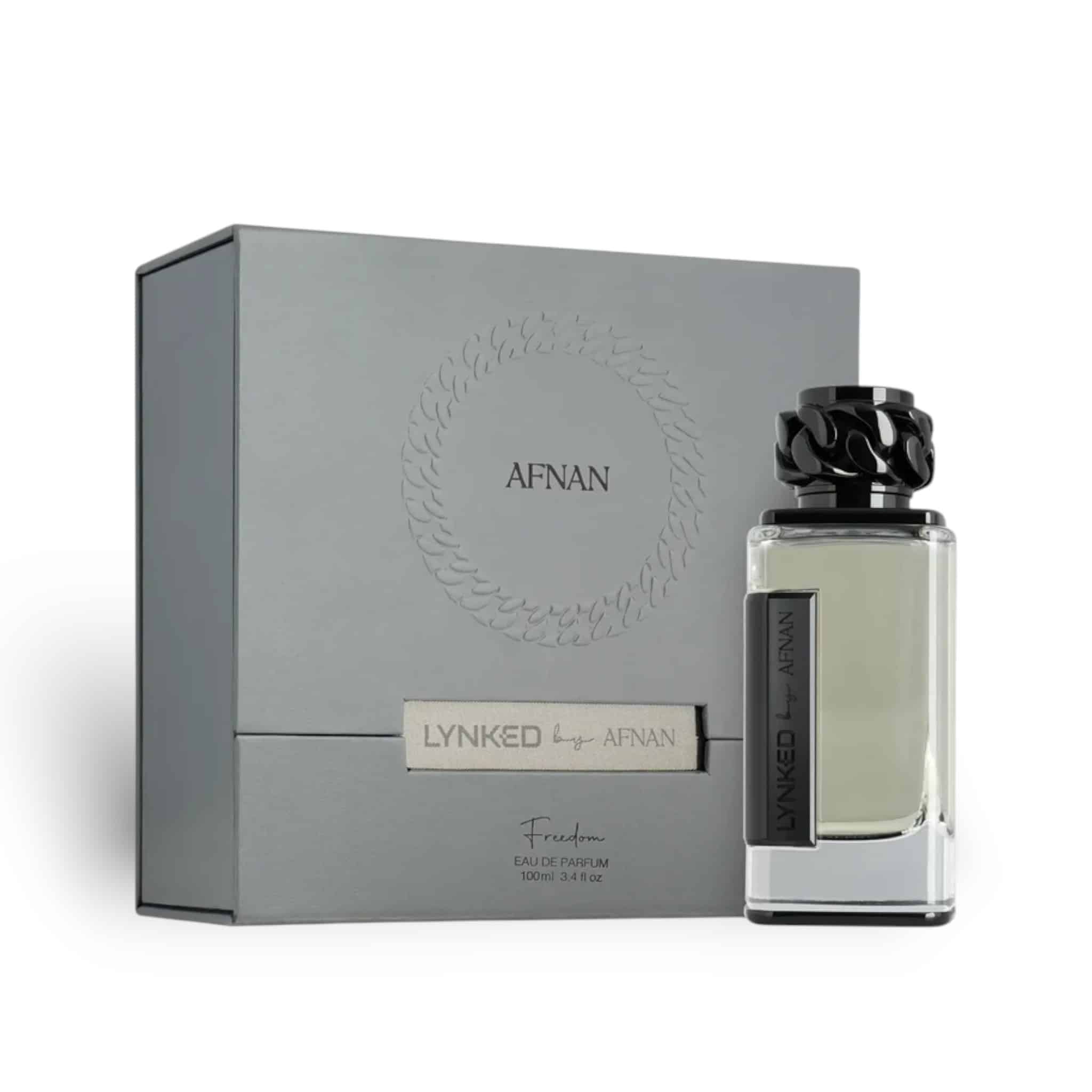 Lynked Freedom 100ml Eau de Parfum by Afnan bottle and box