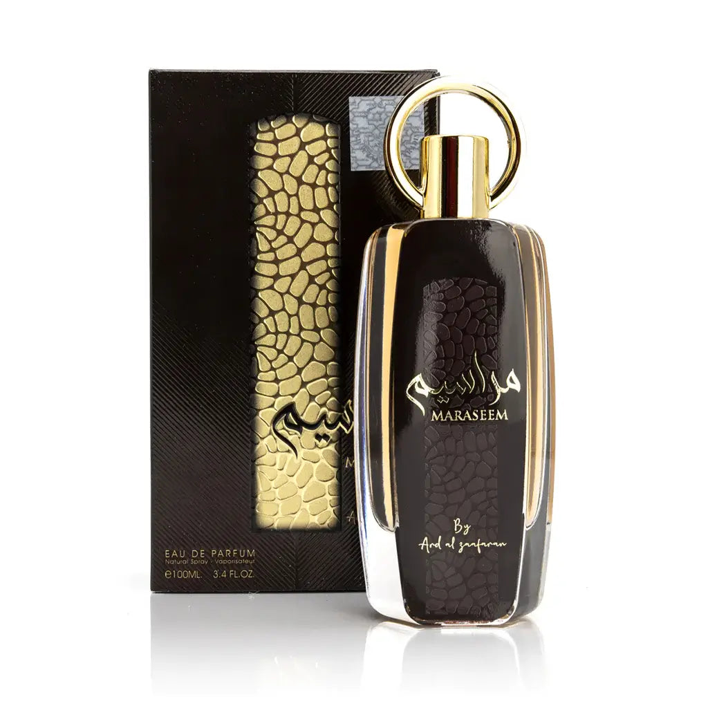 Maraseem 100ml Eau de Parfum by Ard Al Zaafaran bottle and box