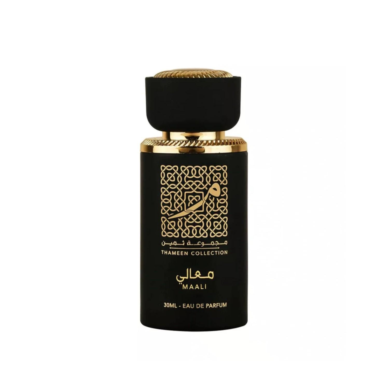 Maali (Thameen Collection) 30ml Eau de Parfum by Lattafa fragrance packaging front view