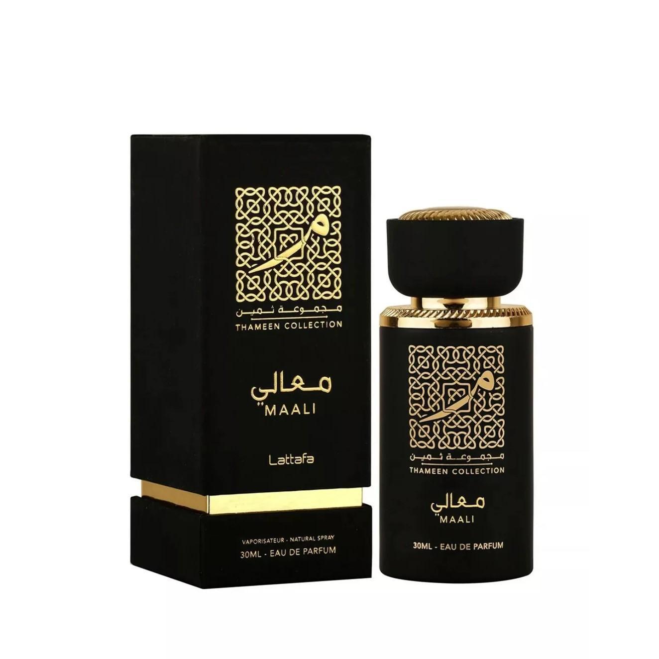 Maali (Thameen Collection) 30ml Eau de Parfum by Lattafa bottle and box