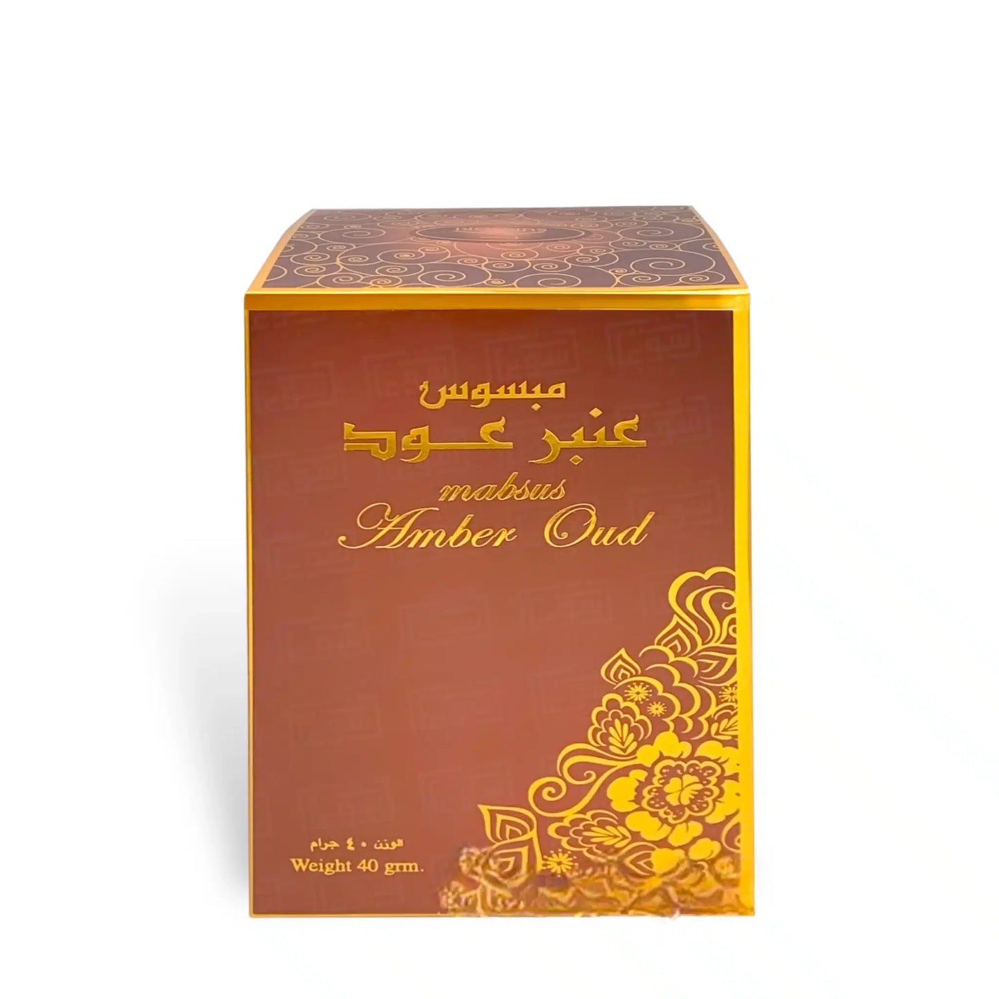 Mabsus Amber Oud (Arabian ) 40g Bukhoor Incense by Ard Al Zaafaran bakhoor incense packaging