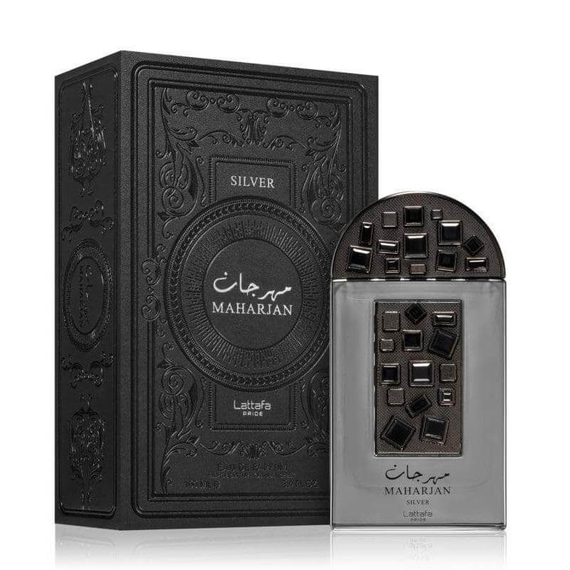 Maharjan Silver 100ml Eau de Parfum by Lattafa Pride fragrance bottle