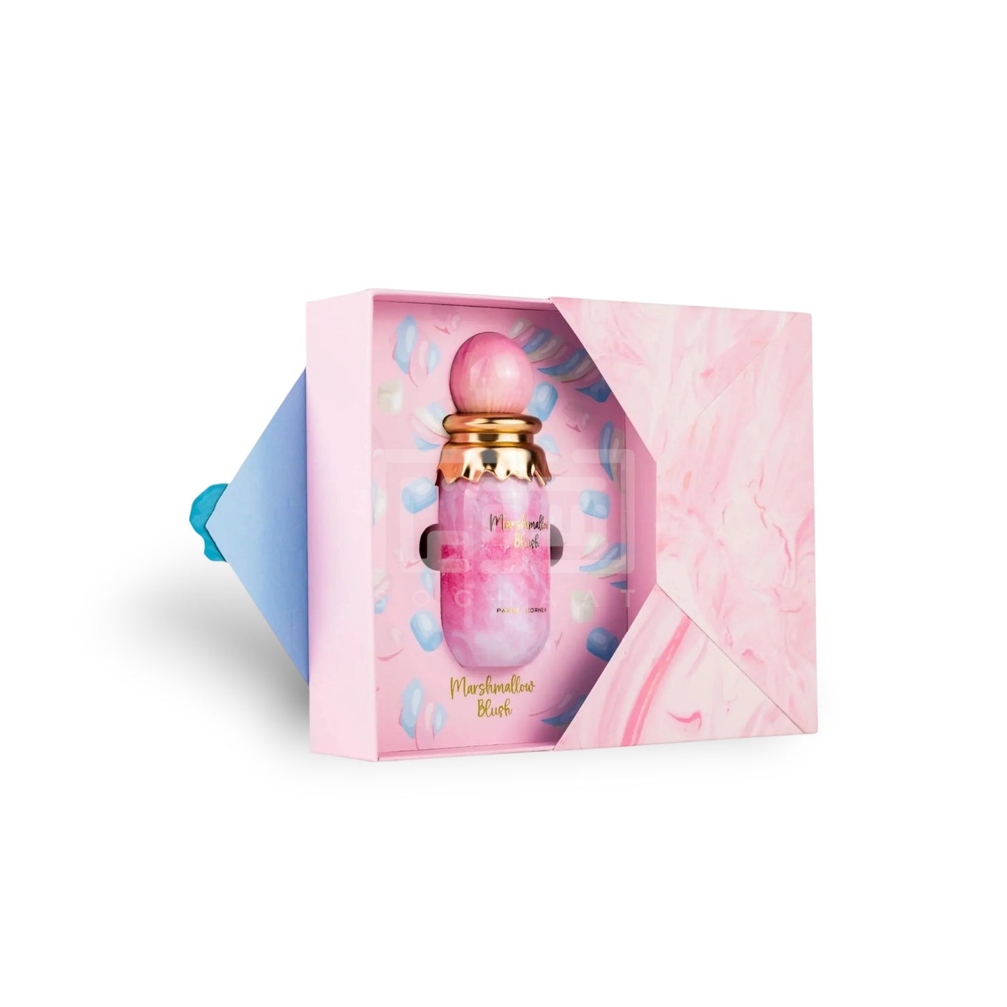 Marshmallow Blush 100ml Eau de Parfum by Paris Corner perfume bottle close up