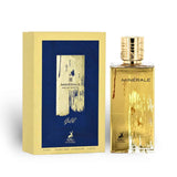 Minerale Gold 100ml Eau de Parfum by Maison Alhambra bottle and box