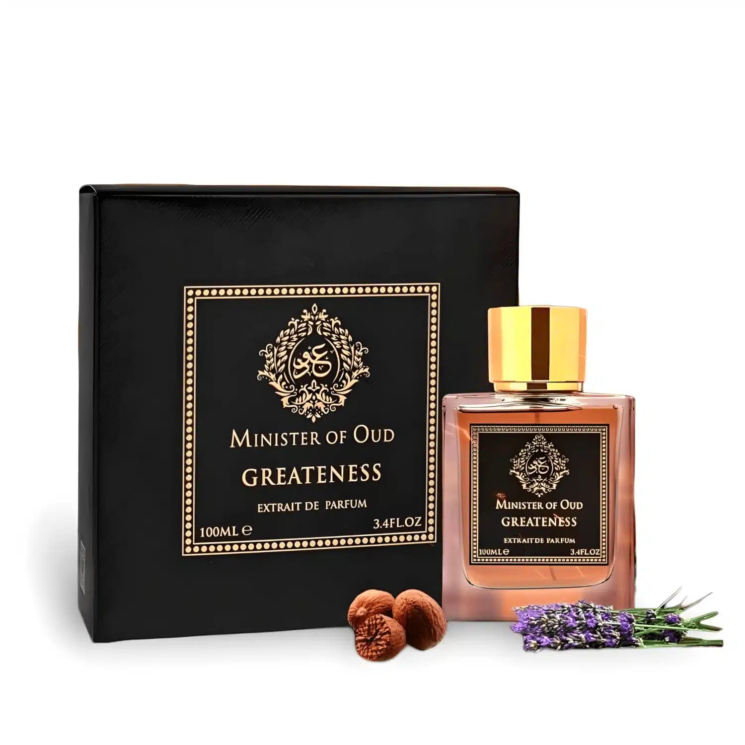 Minister of Oud Greateness 100ml Extrait de Parfum by Fragrance World bottle and box