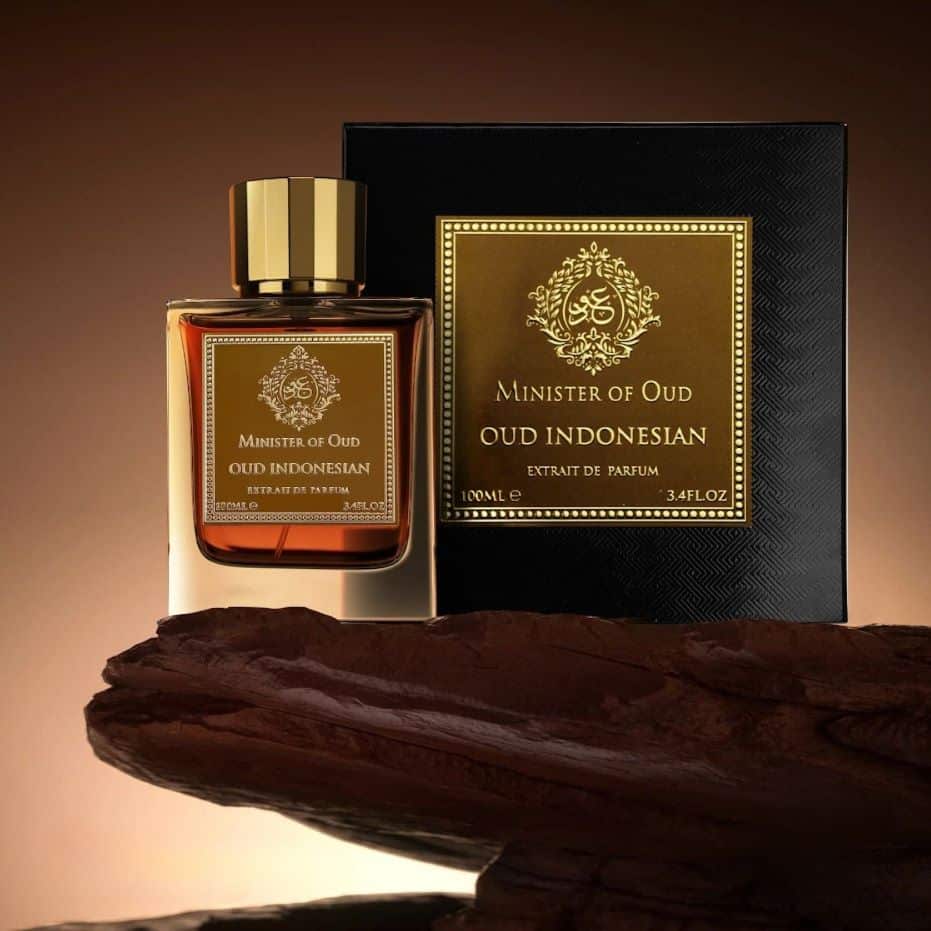 Minister Of Oud - Oud Indonesian 100ml Extrait de Parfum by Fragrance World bottle and box