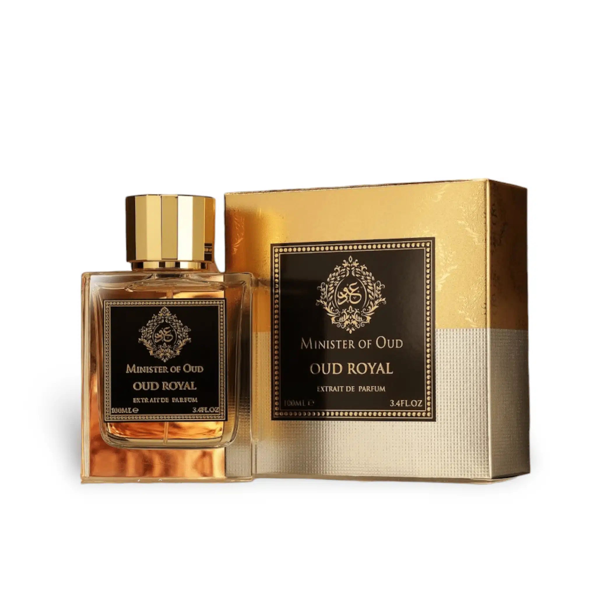 Minister Of Oud - Oud Royal 100ml Extrait de Parfum by Fragrance World bottle and box