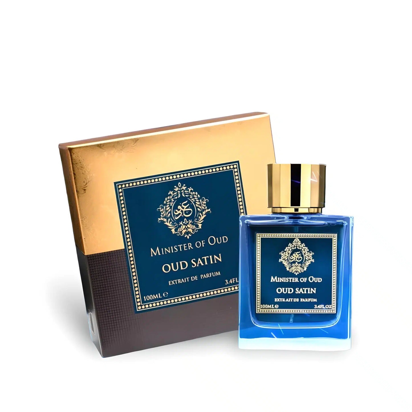 Minister Of Oud - Oud Satin 100ml Extrait de Parfum by Fragrance World bottle and box