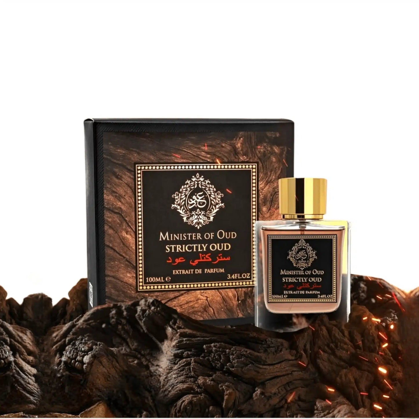 Minister Of Oud - Strictly Oud 100ml Eau de Parfum by Fragrance World bottle and box