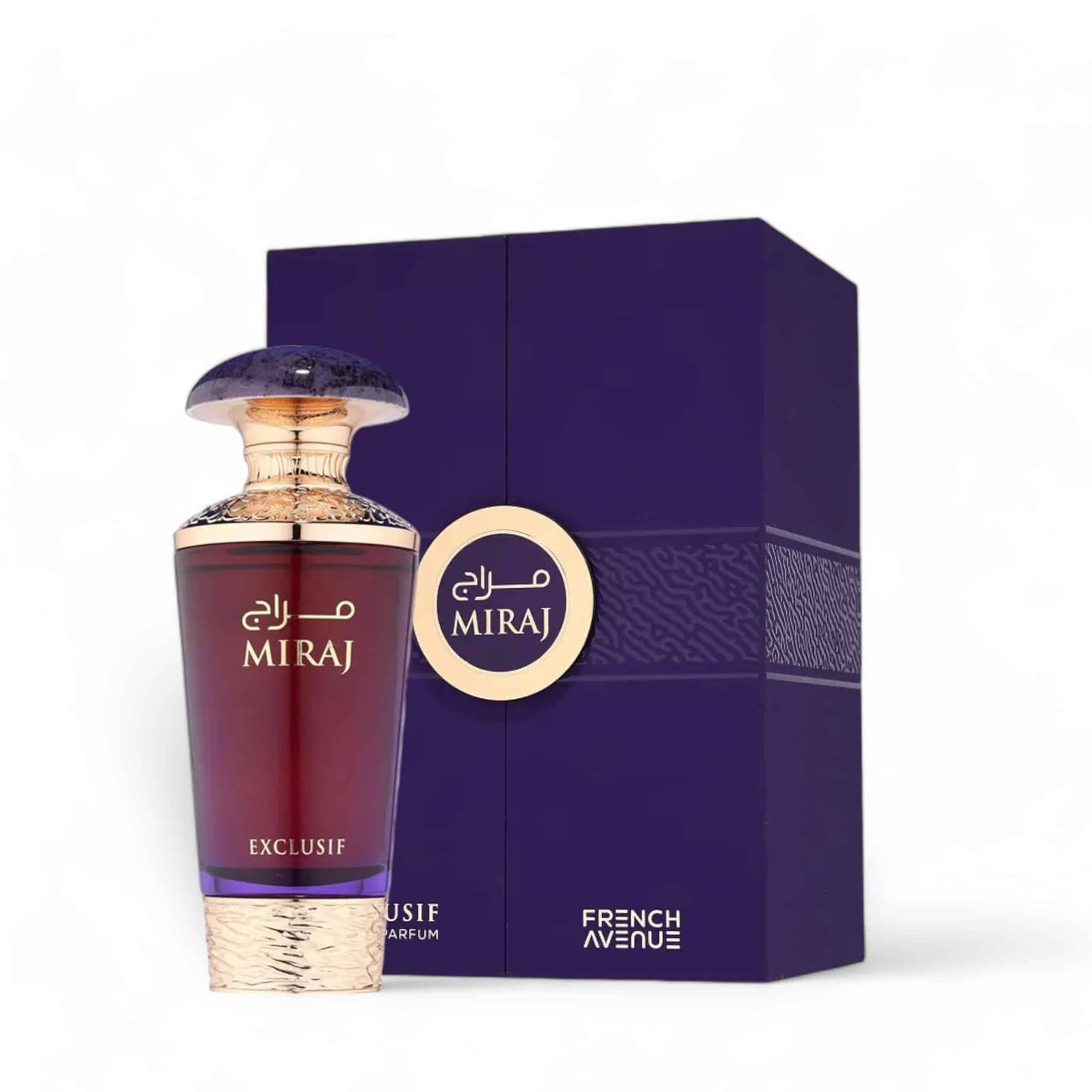 Miraj Exclusif 100ml Eau de Parfum by French Avenue bottle and box