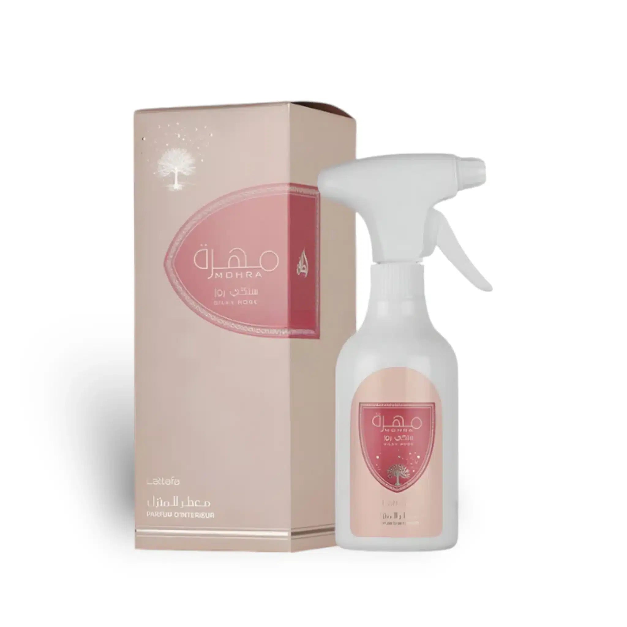 Mohra Silky Rose Room Spray 450ml Air Freshener by Lattafa air freshener bottle