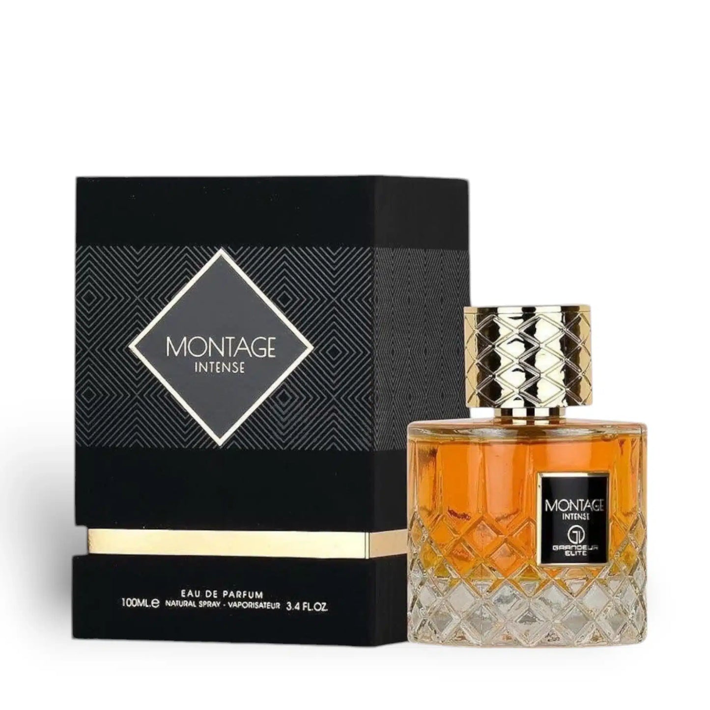 Montage Intense 100ml Eau de Parfum by Grandeur Perfumes bottle and box