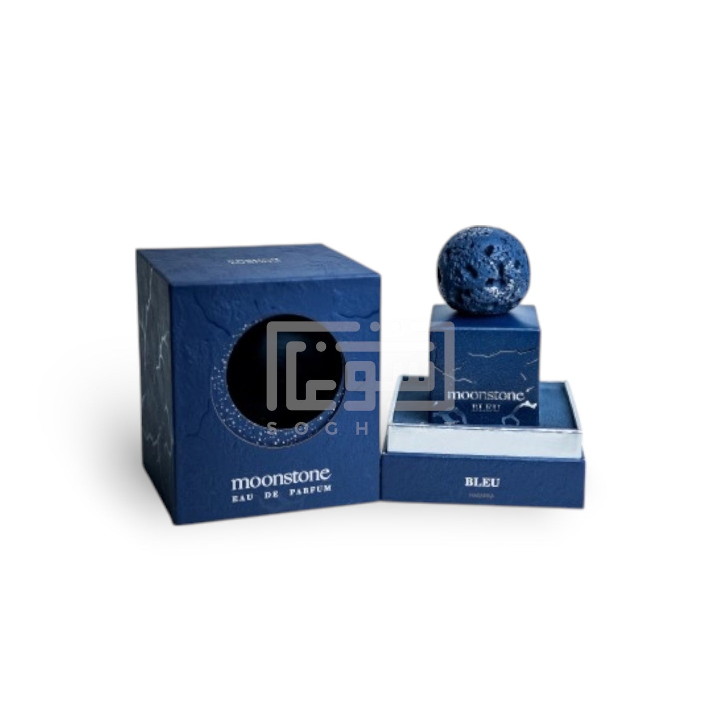 Moonstone Bleu 100ml Eau de Parfum by French Avenue perfume bottle close up