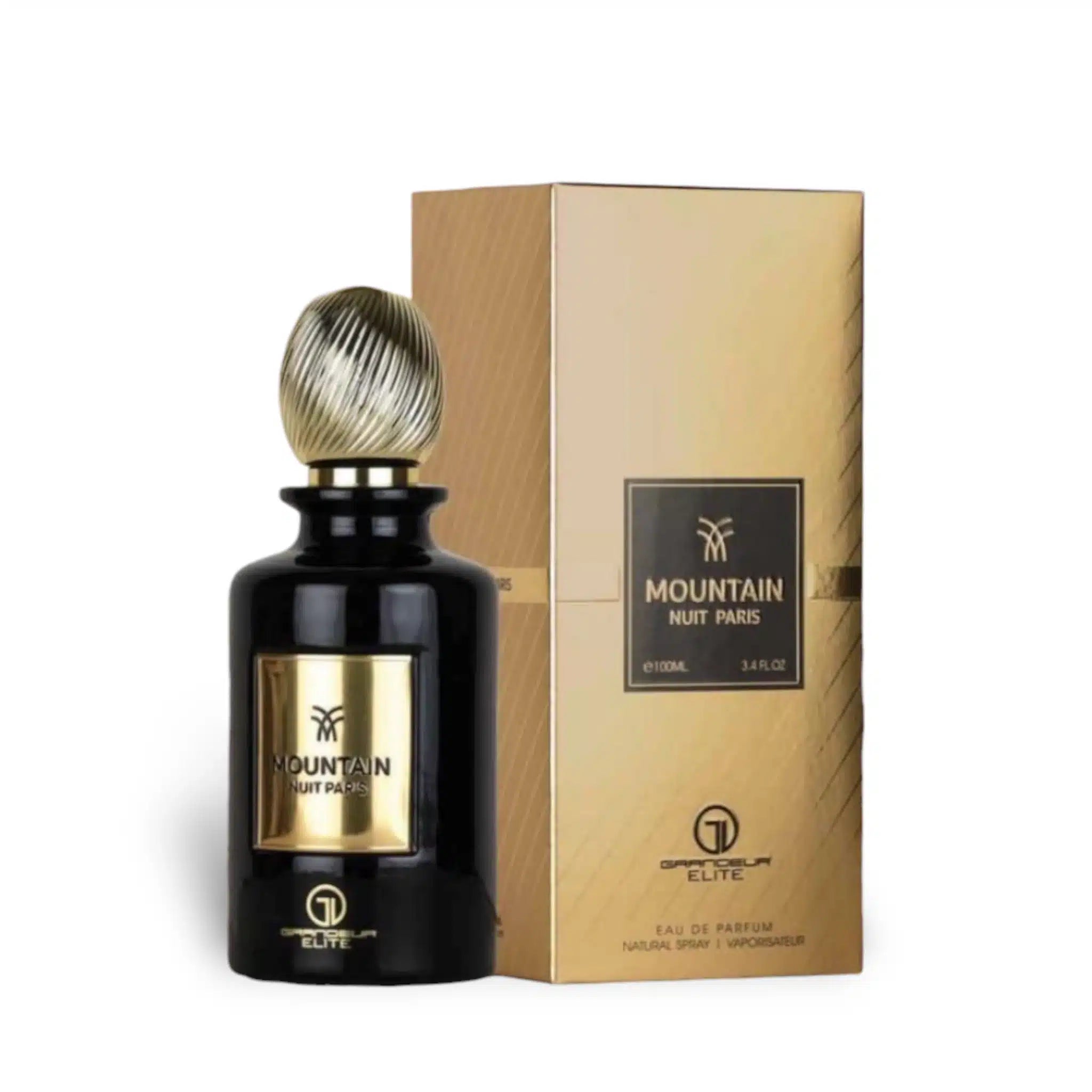 Mountain Nuit Paris 100ml Eau de Parfum by Grandeur Elite bottle and box