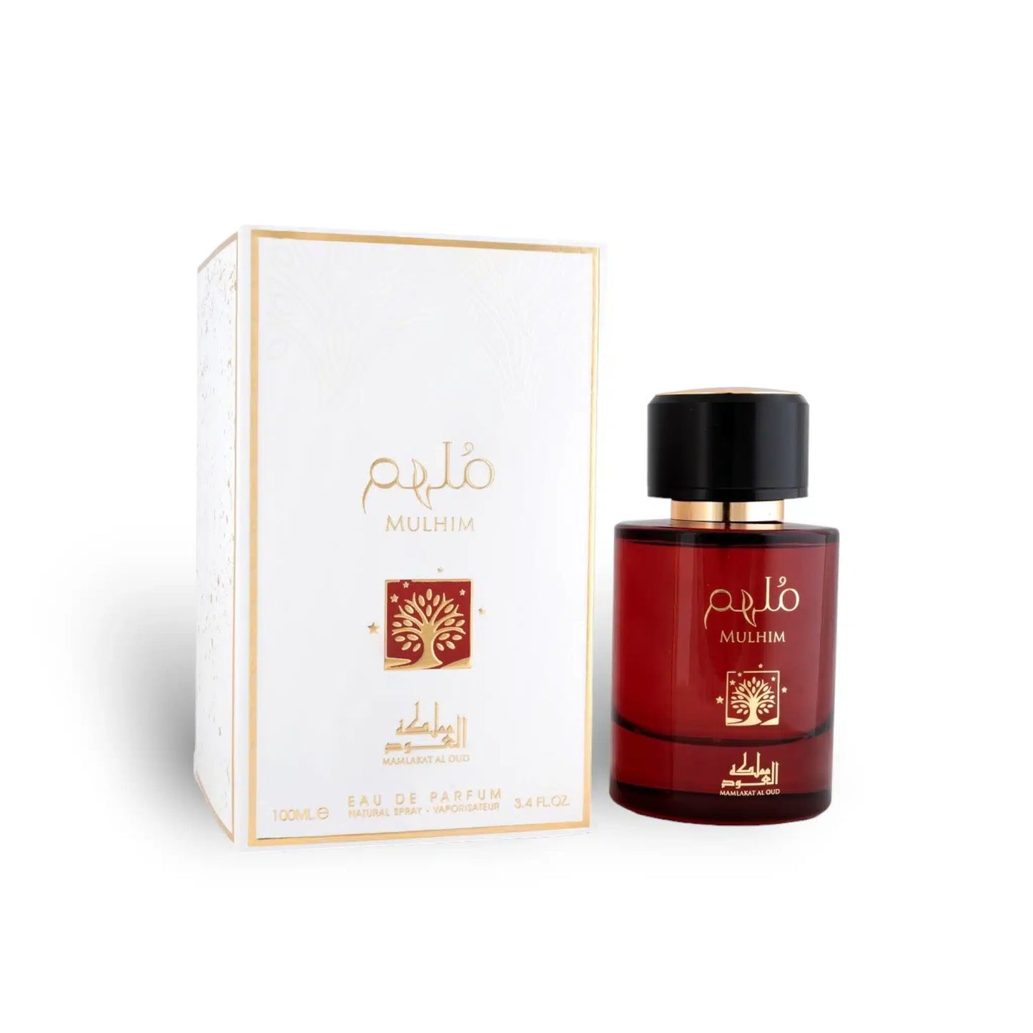 Mulhim 100ml Eau de Parfum by Mamlakat Al Oud bottle and box