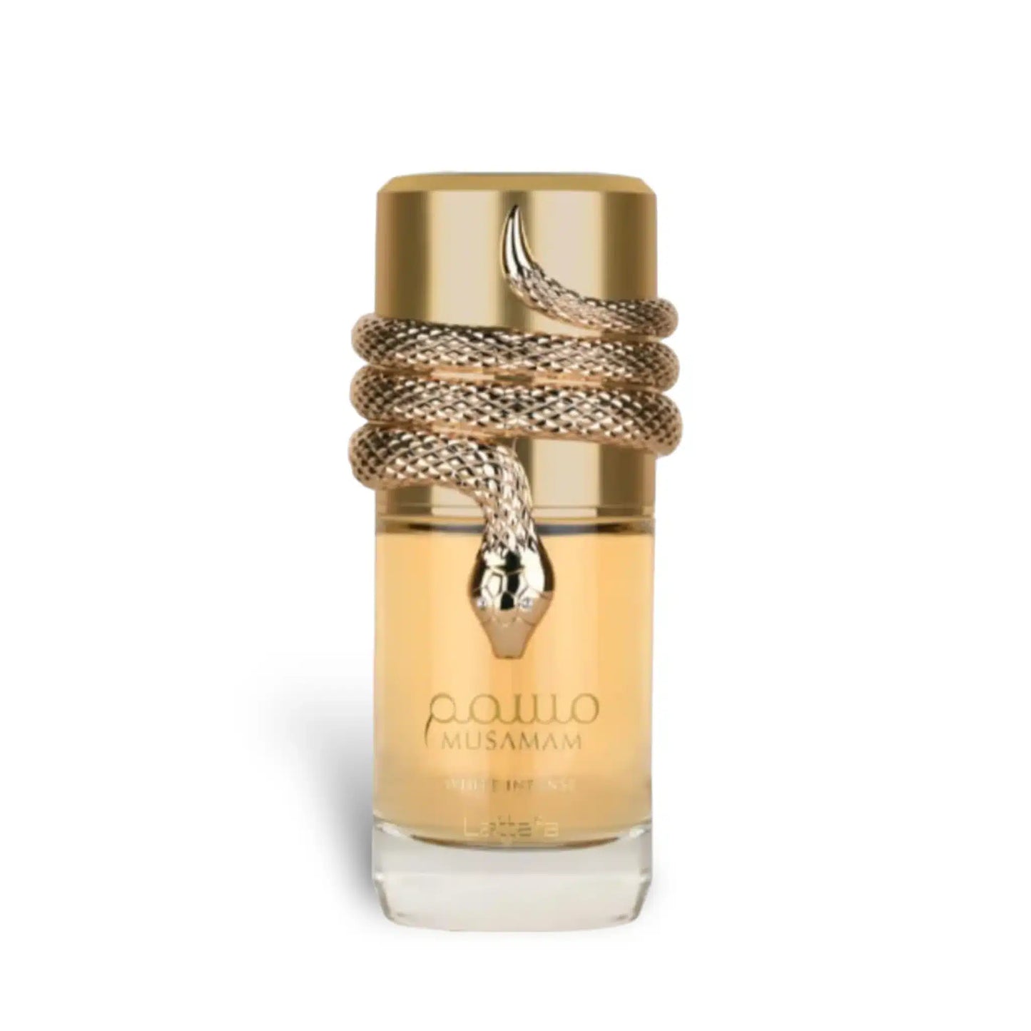 Musamam White Intense 100ml Eau de Parfum by Lattafa fragrance packaging front view